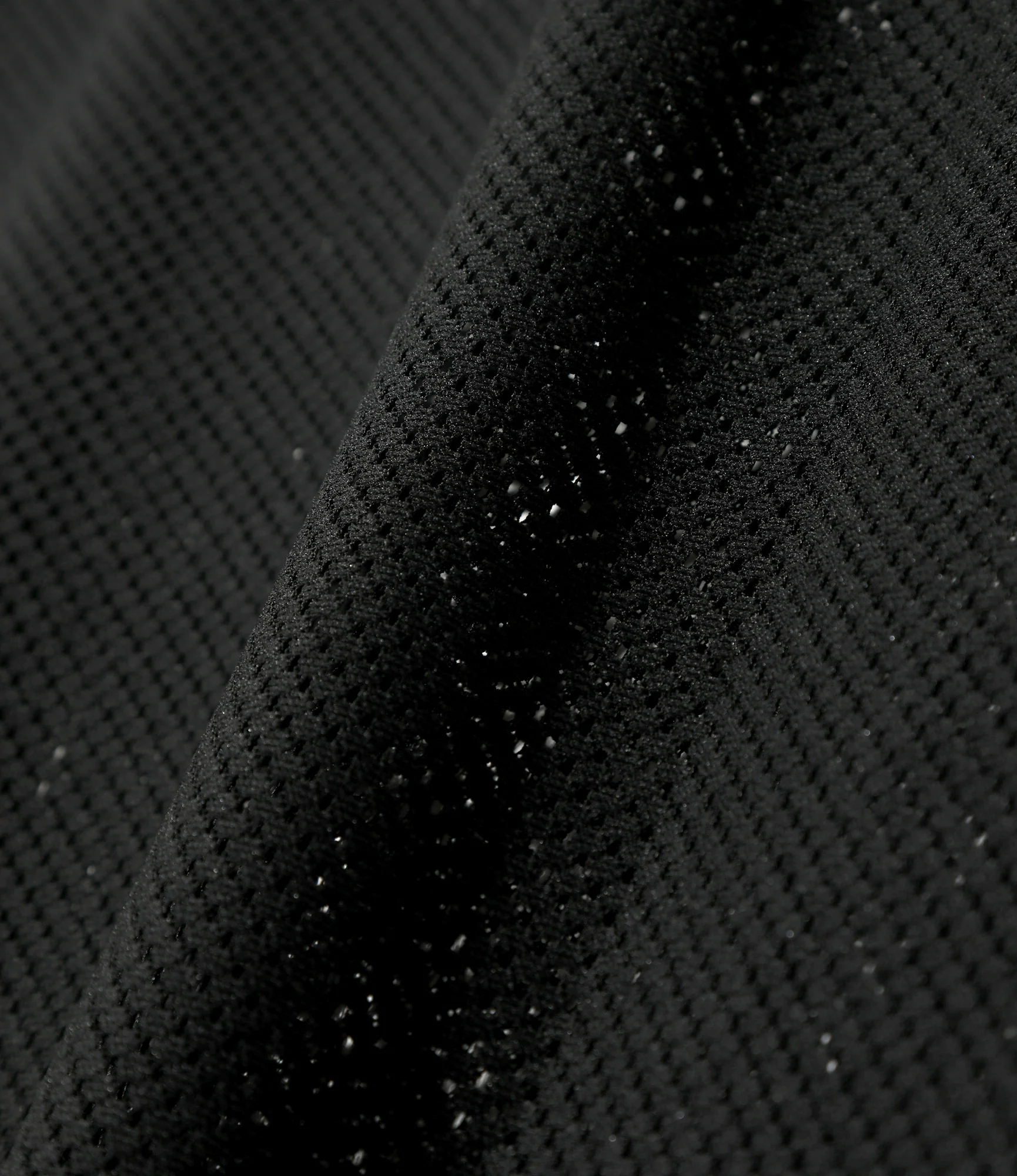L/S U-Neck Tee - Black - Geometric Raschel Lace - Image 4