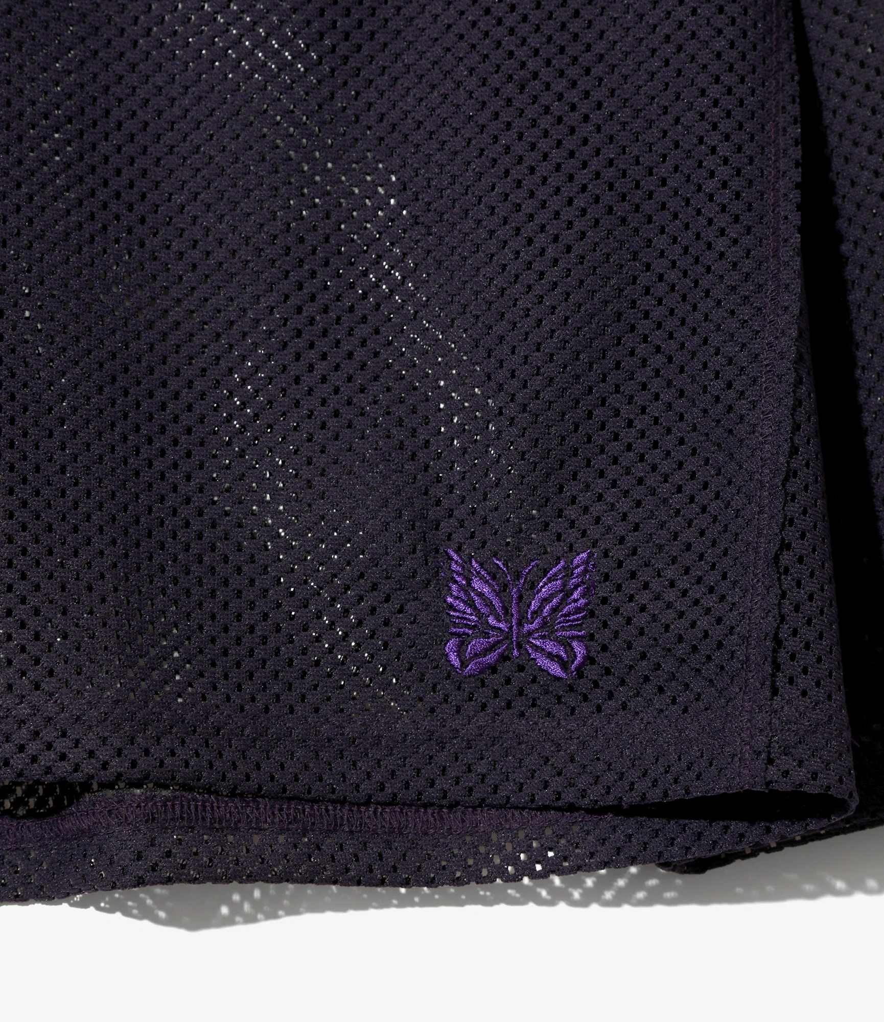L/S U-Neck Tee - Eggplant - Geometric Raschel Lace - Image 2