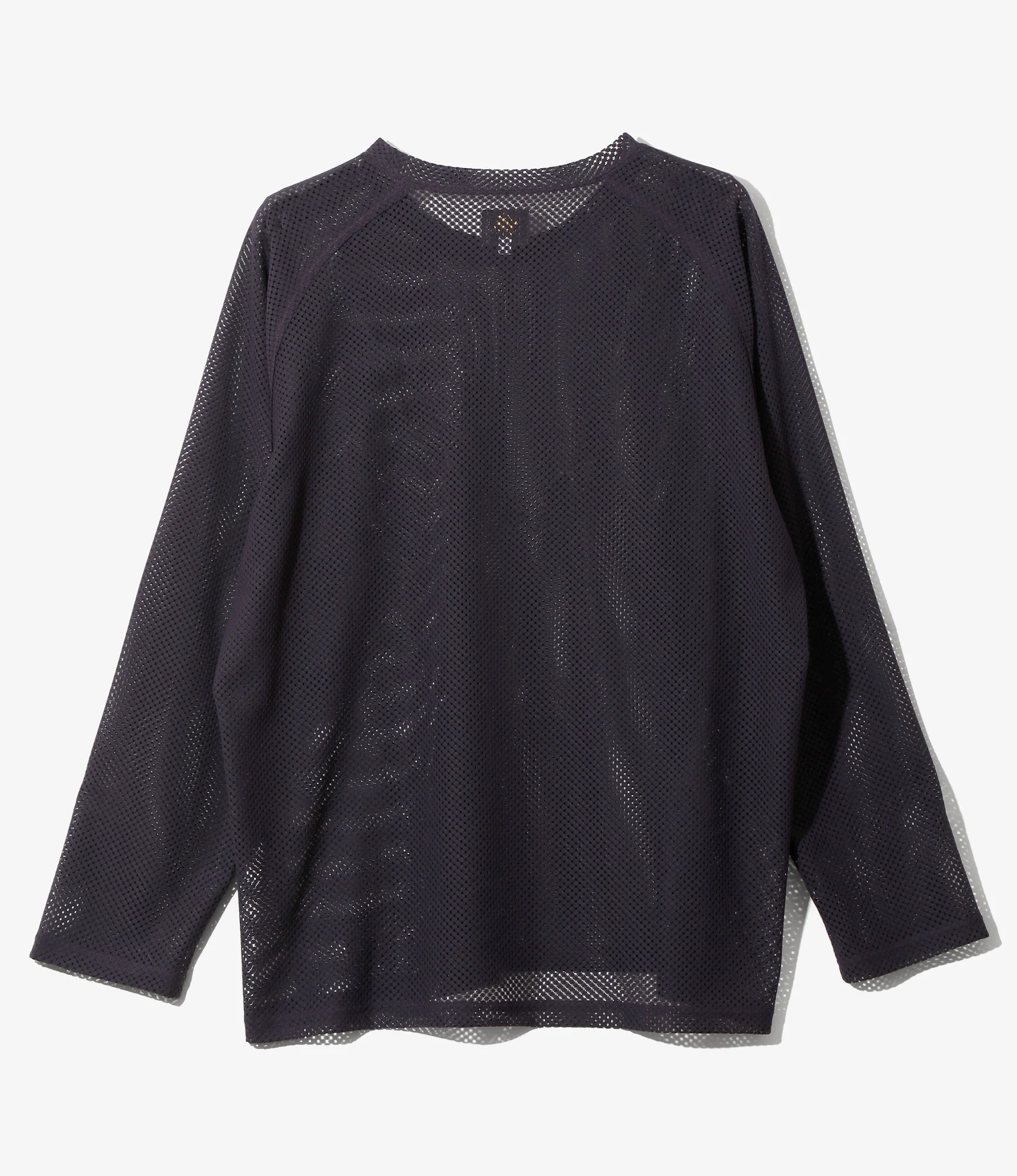 L/S U-Neck Tee - Eggplant - Geometric Raschel Lace - Image 3
