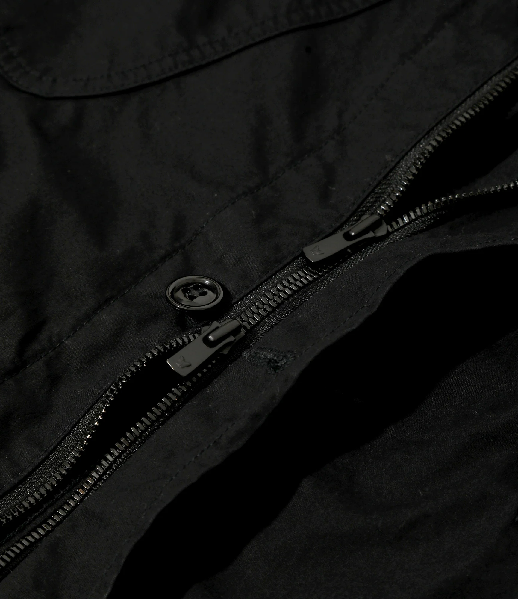 Officer Coat - Black - Cotton Weather Cloth - Image 4
