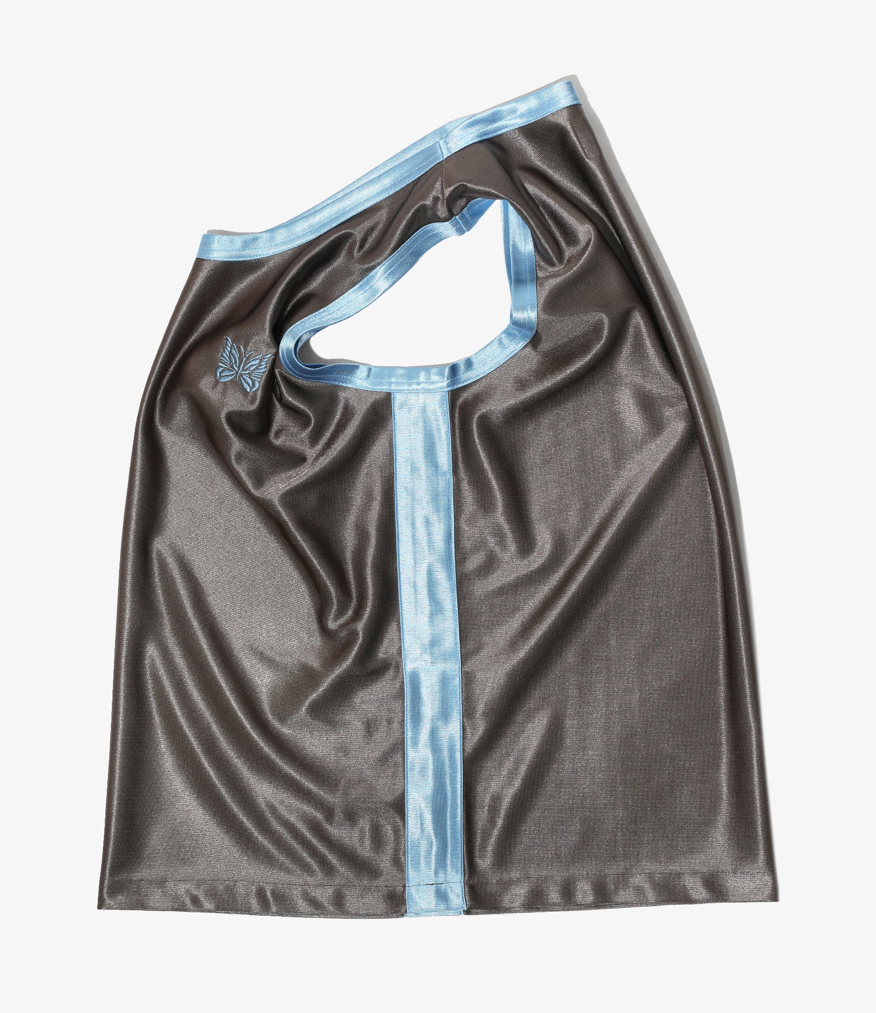 Papillon Emb. Side Line Tank Top - Greige - Tricot Sateen - Image 3