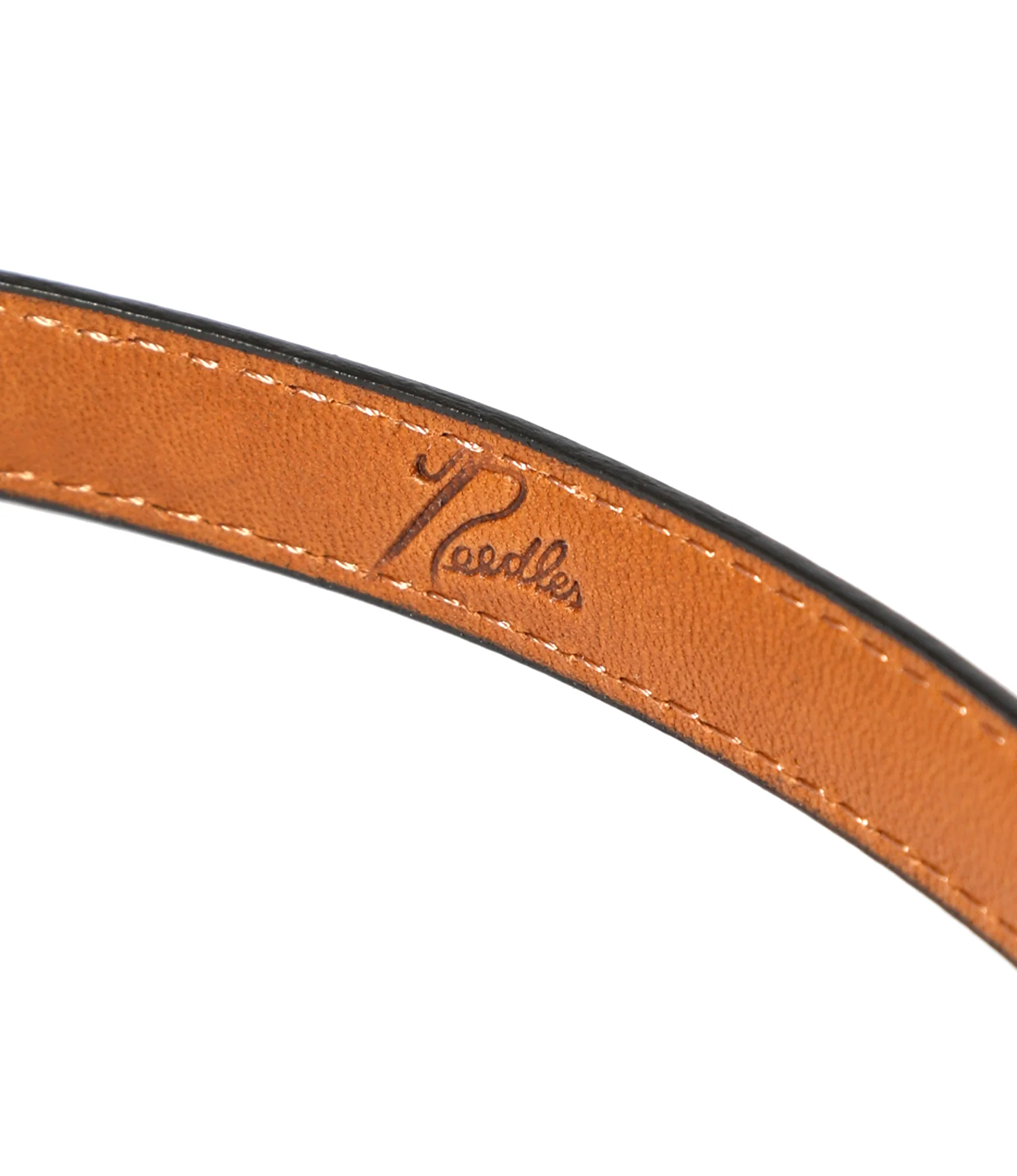 Peace Buckle Narrow Belt - Black - Steer Lthr. - Image 3