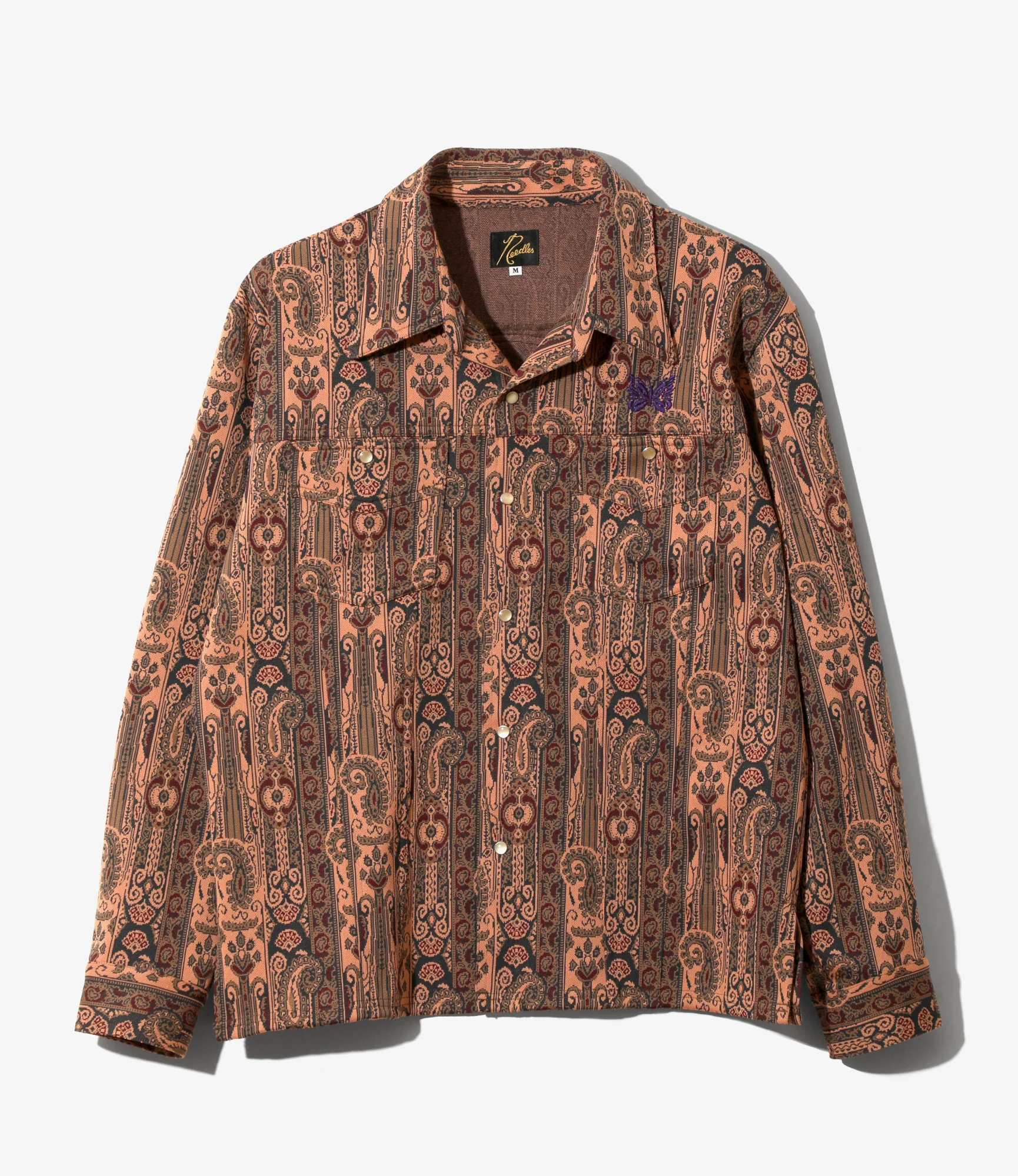 Saddleman Shirt - Orange - Poly Jacquard
