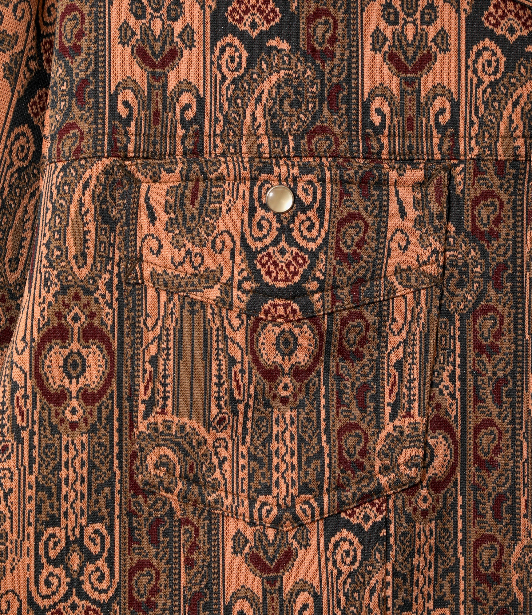 Saddleman Shirt - Orange - Poly Jacquard - Image 3