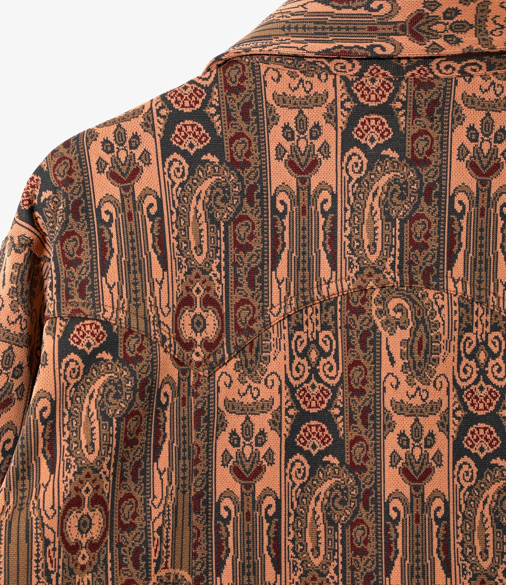 Saddleman Shirt - Orange - Poly Jacquard - Image 6