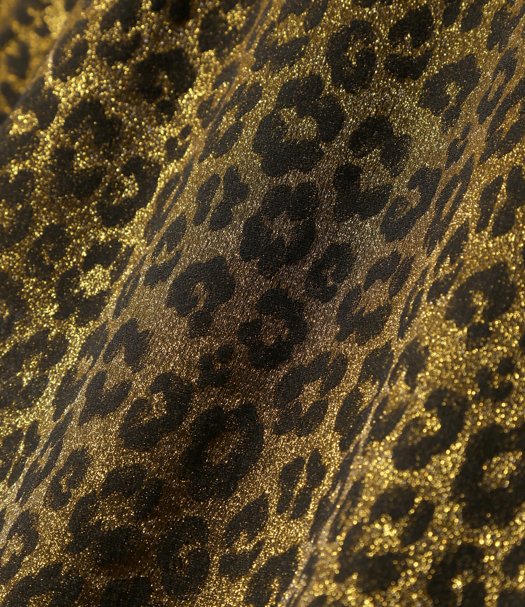 S/S Western Shirt - Gold - Rayon Leopard Jacquard - Image 4