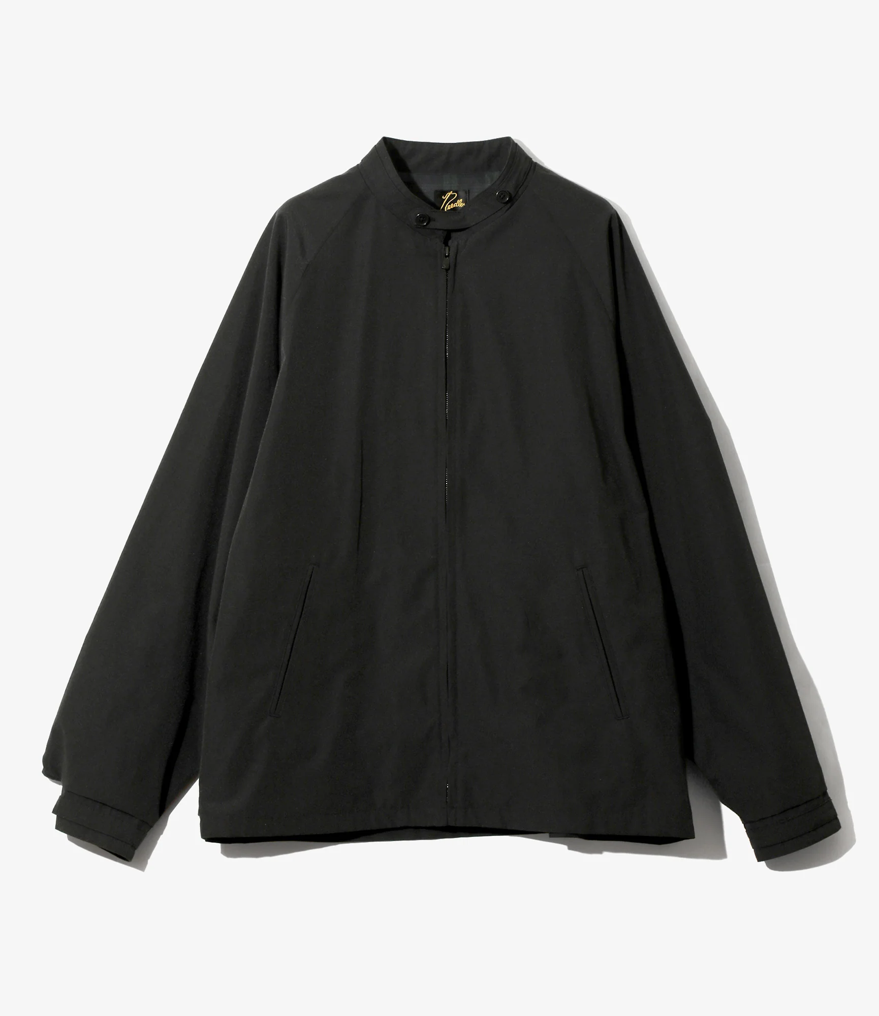 Stand Collor Sports Jacket - Black - PE Typewriter