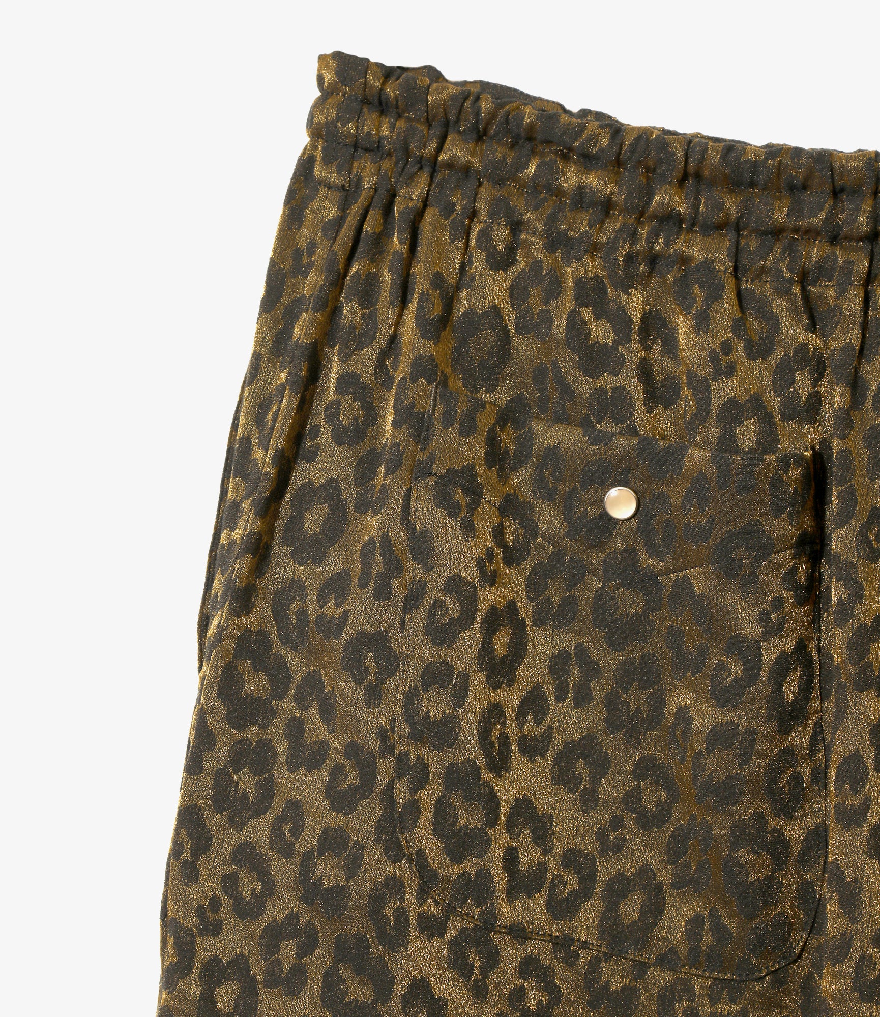String Cowboy H.D. Short - Gold - Rayon Leopard Jacquard - Image 4