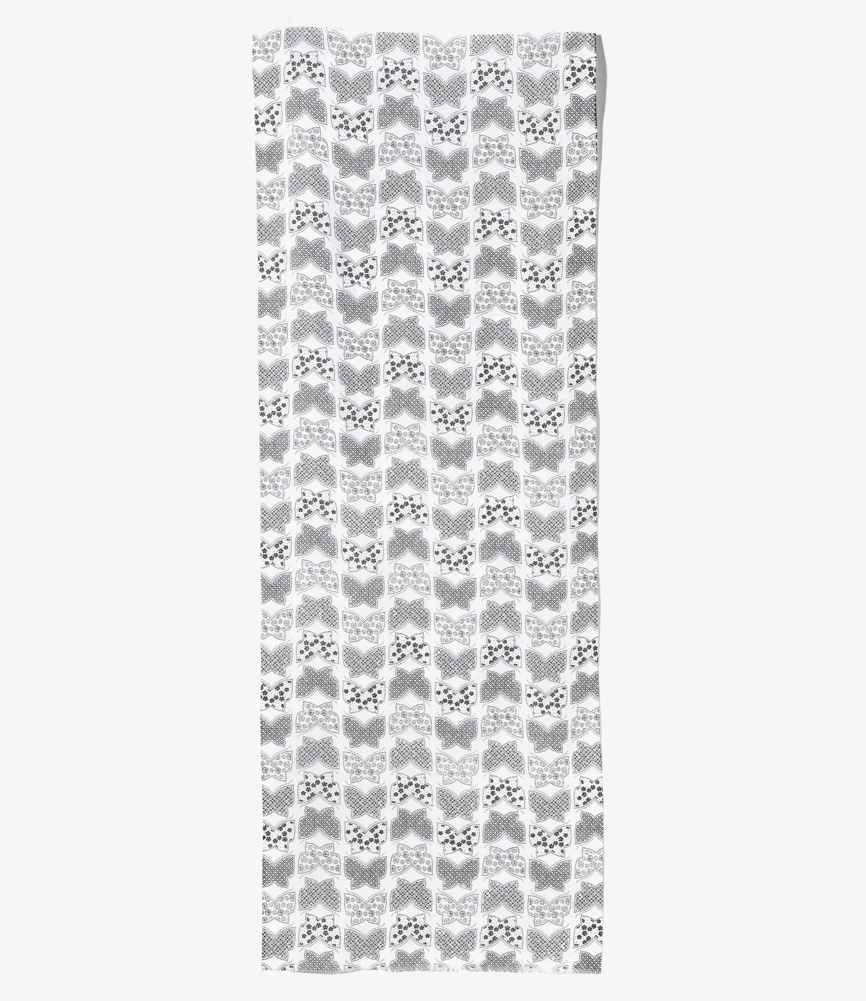 Tenugui - White - Papillon Print - Image 2