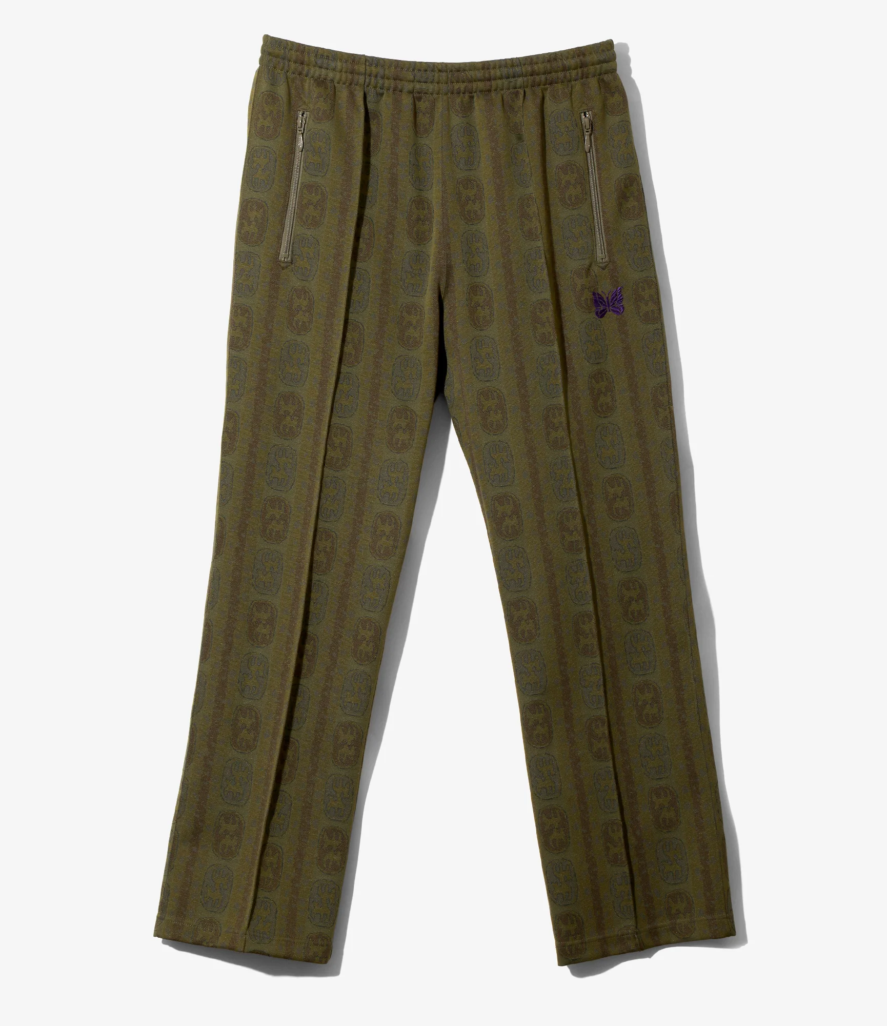 Track Pant - Olive - Poly Jacquard