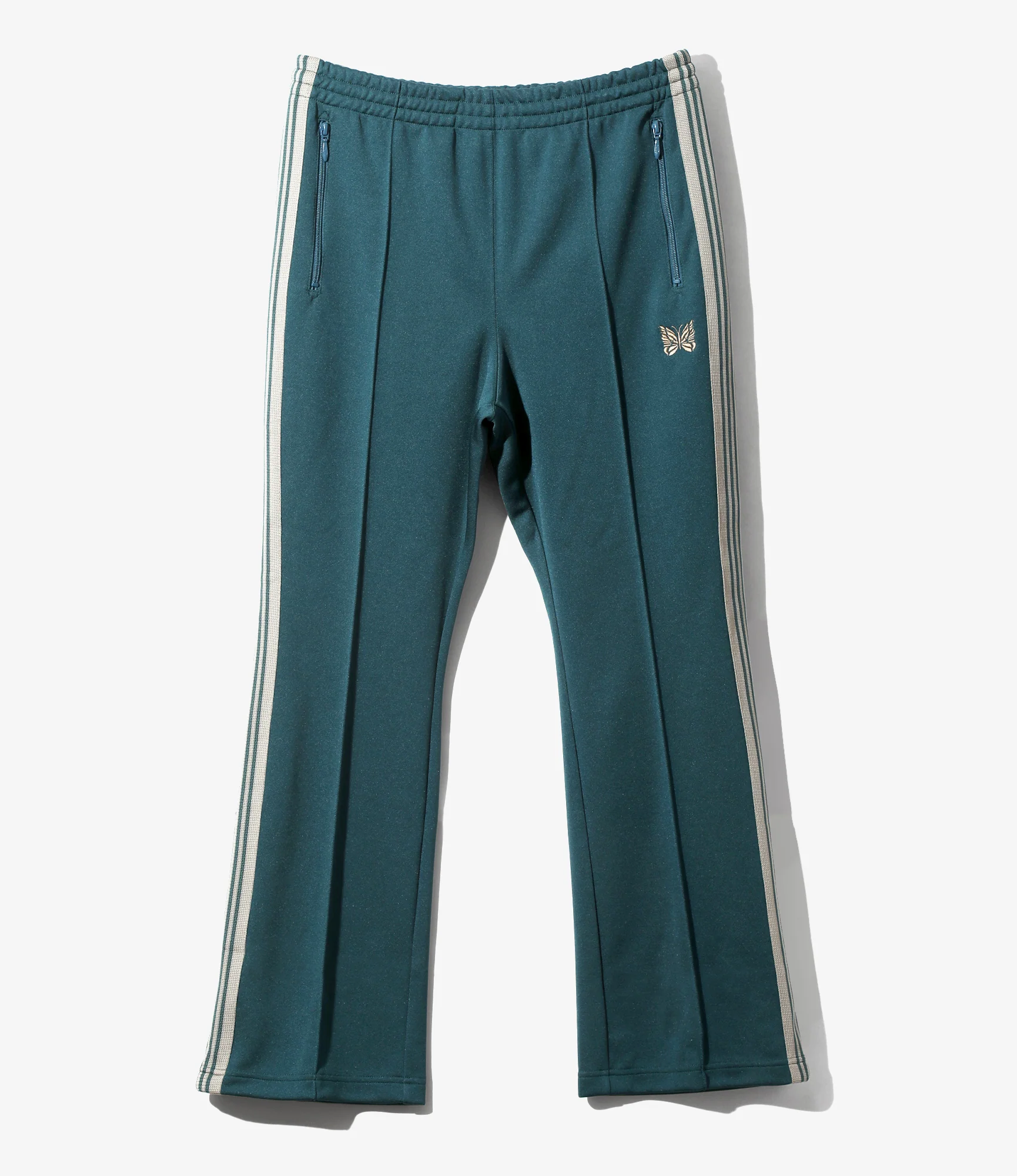 Women's Boot-Cut Track Pant - Green - Poly Smooth