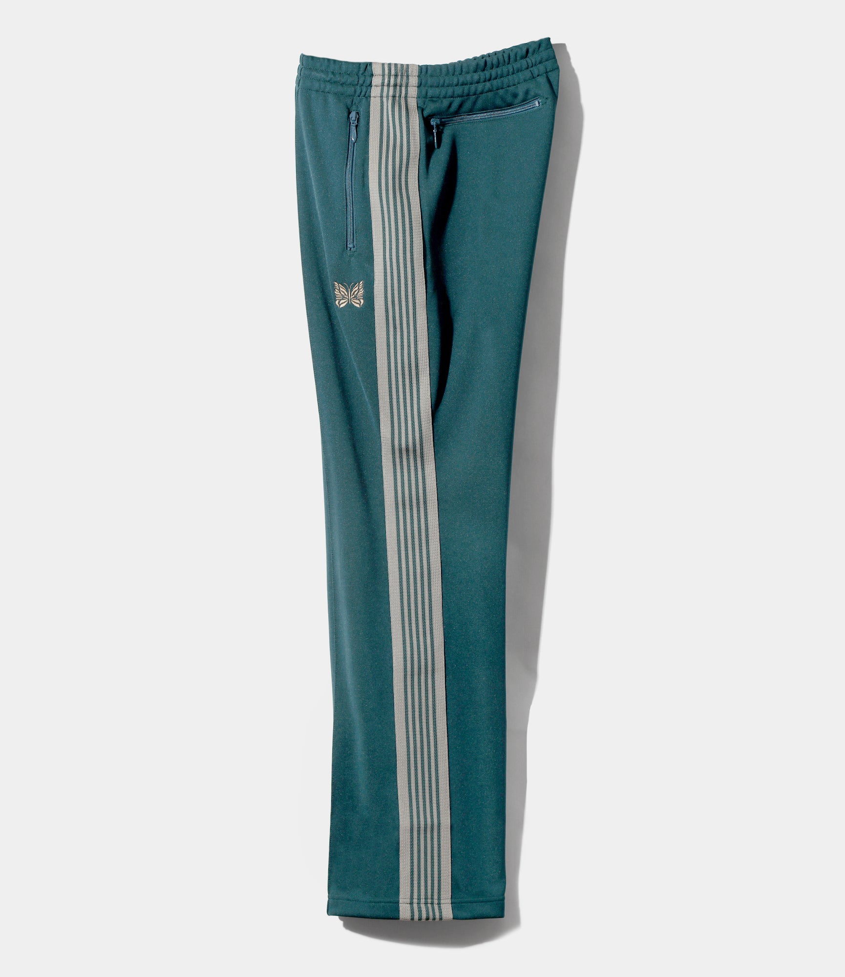 Women's Boot-Cut Track Pant - Green - Poly Smooth - Image 3