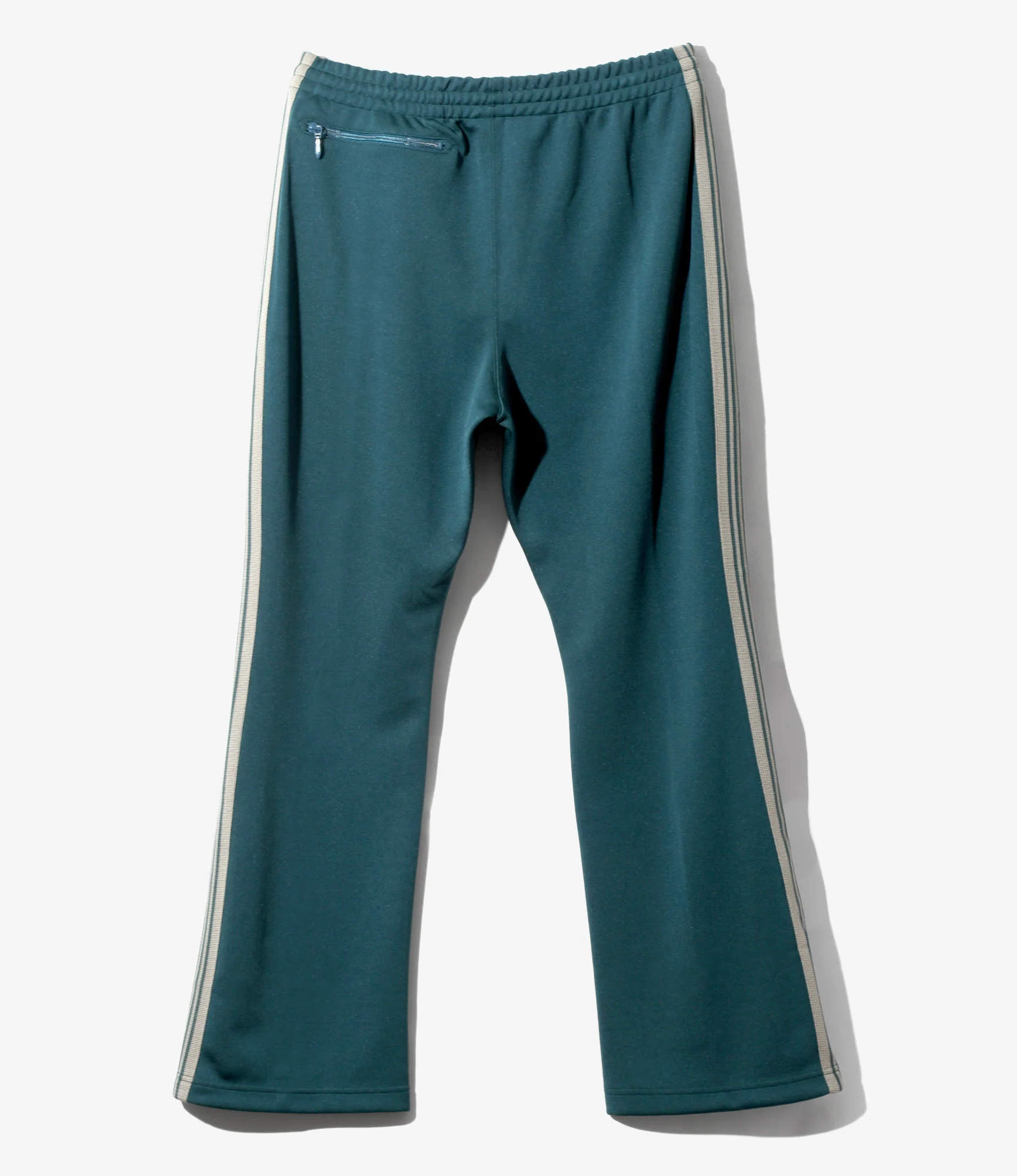 Women's Boot-Cut Track Pant - Green - Poly Smooth - Image 5