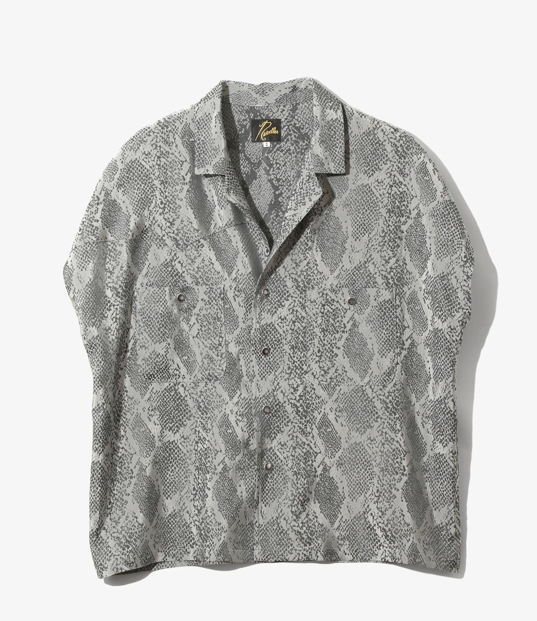Women's Cowboy French Sleeve Blouse - Python Jacquard