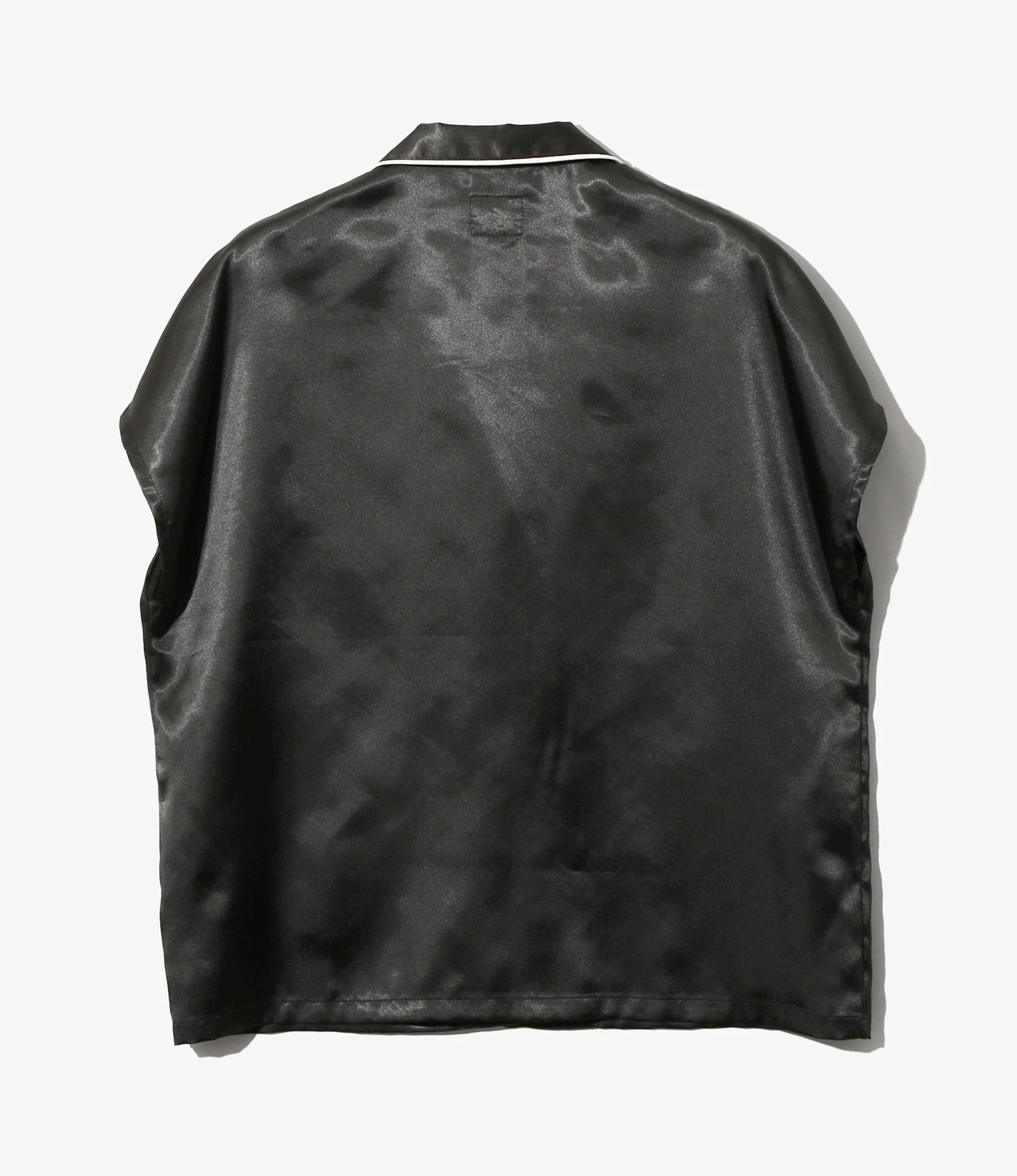 Women's French Sleeve Blouse - Black - Poly Sateen - Image 3