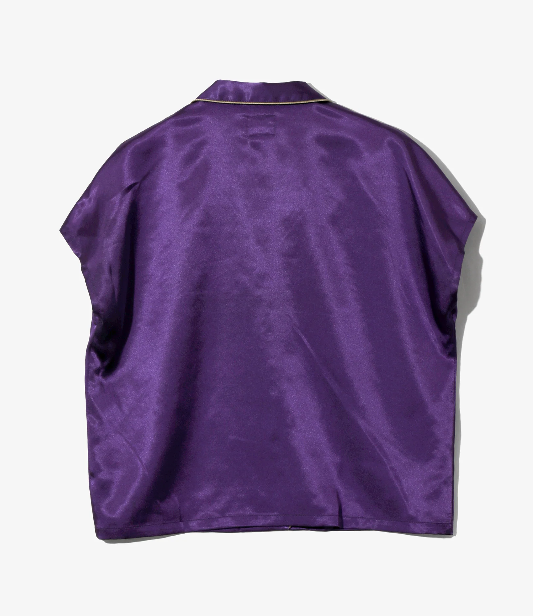 Women's French Sleeve Blouse - Purple - Poly Sateen - Image 3