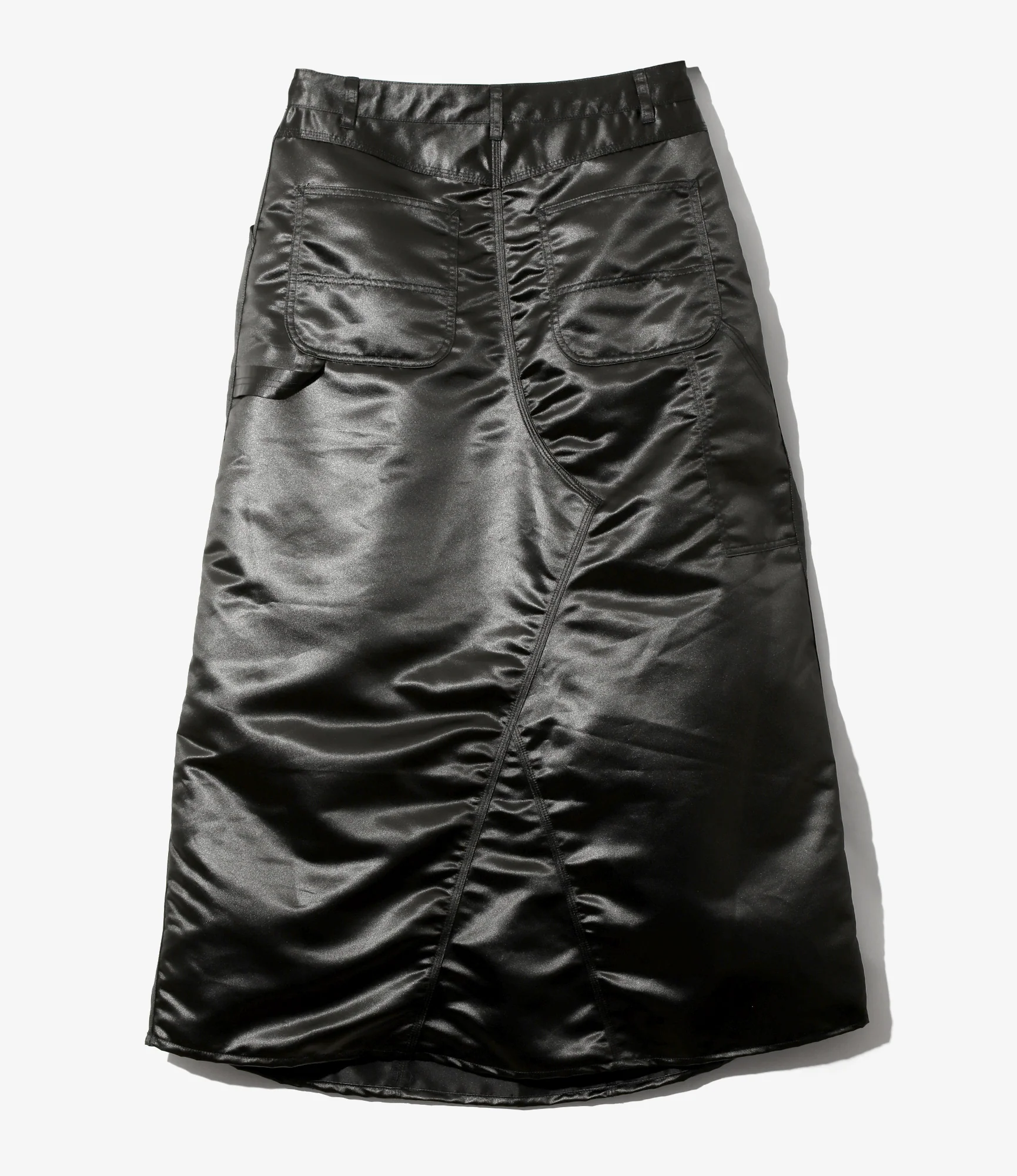 Women's H.D. Painter Skirt - Black - Poly Coated Sateen - Image 5