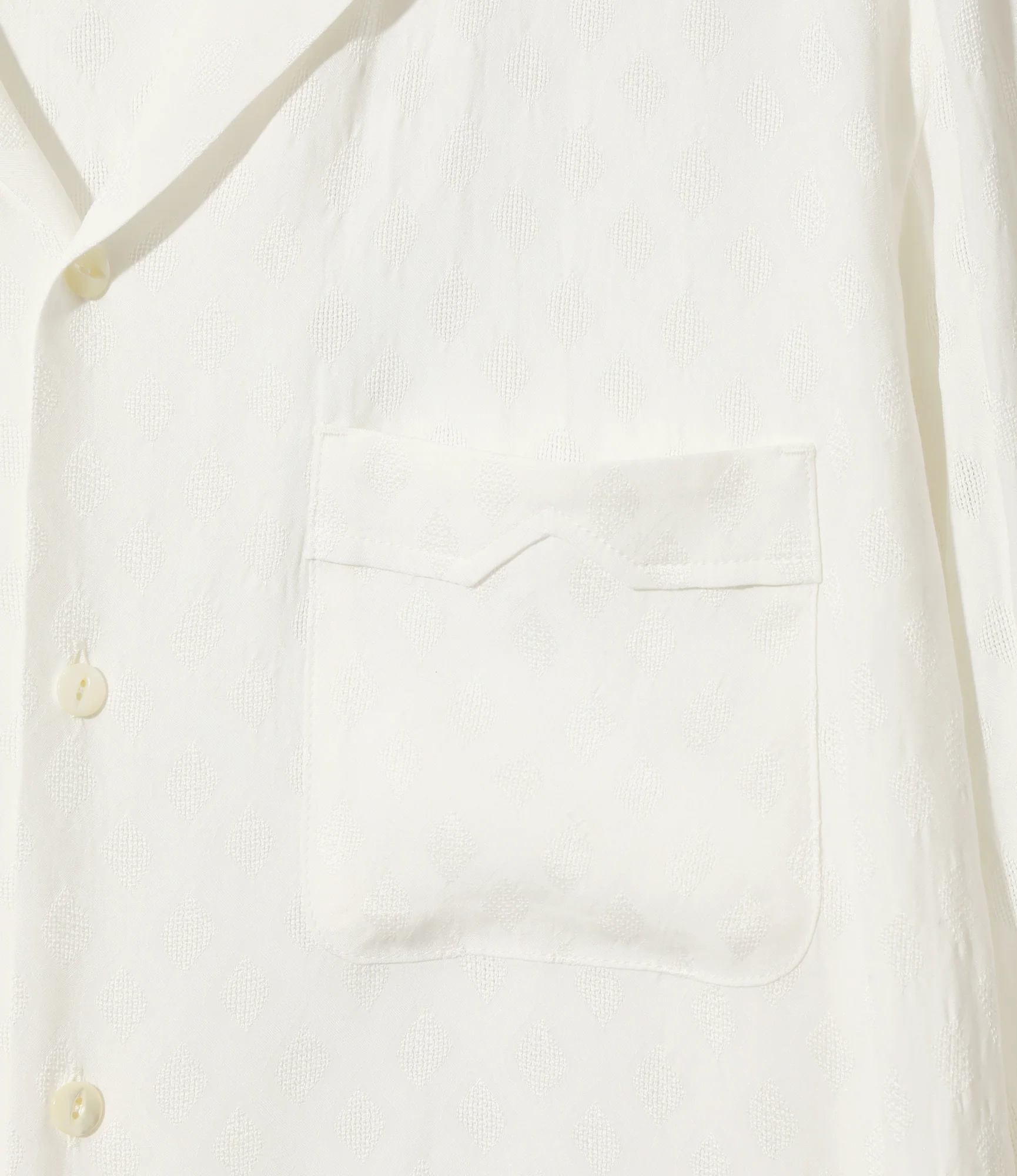 Women's One-up Shirt - Off White - Diamond Mesh Jacquard - Image 2