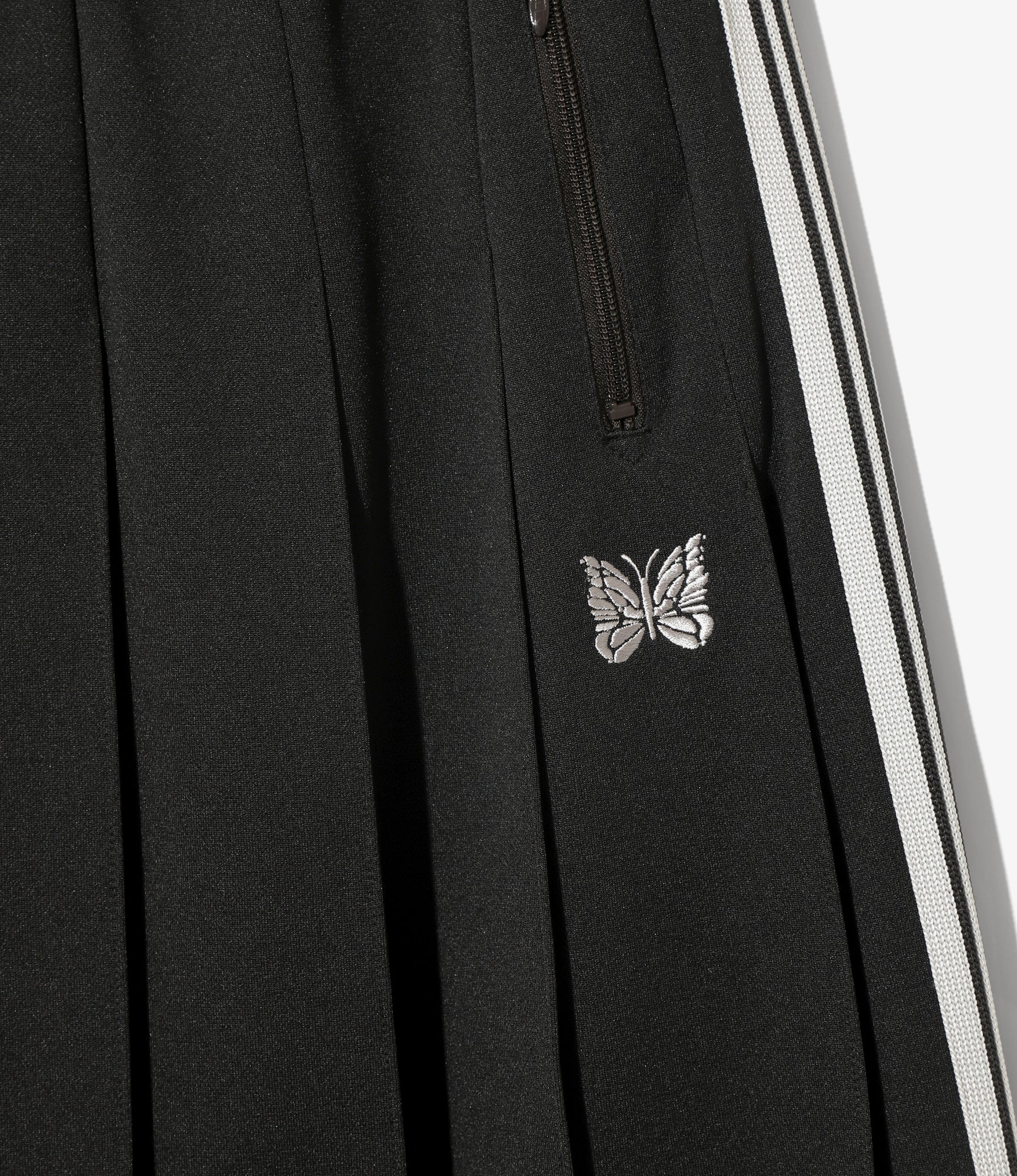 Women's Pleated Track Skirt - Charcoal - Poly Smooth - Image 2