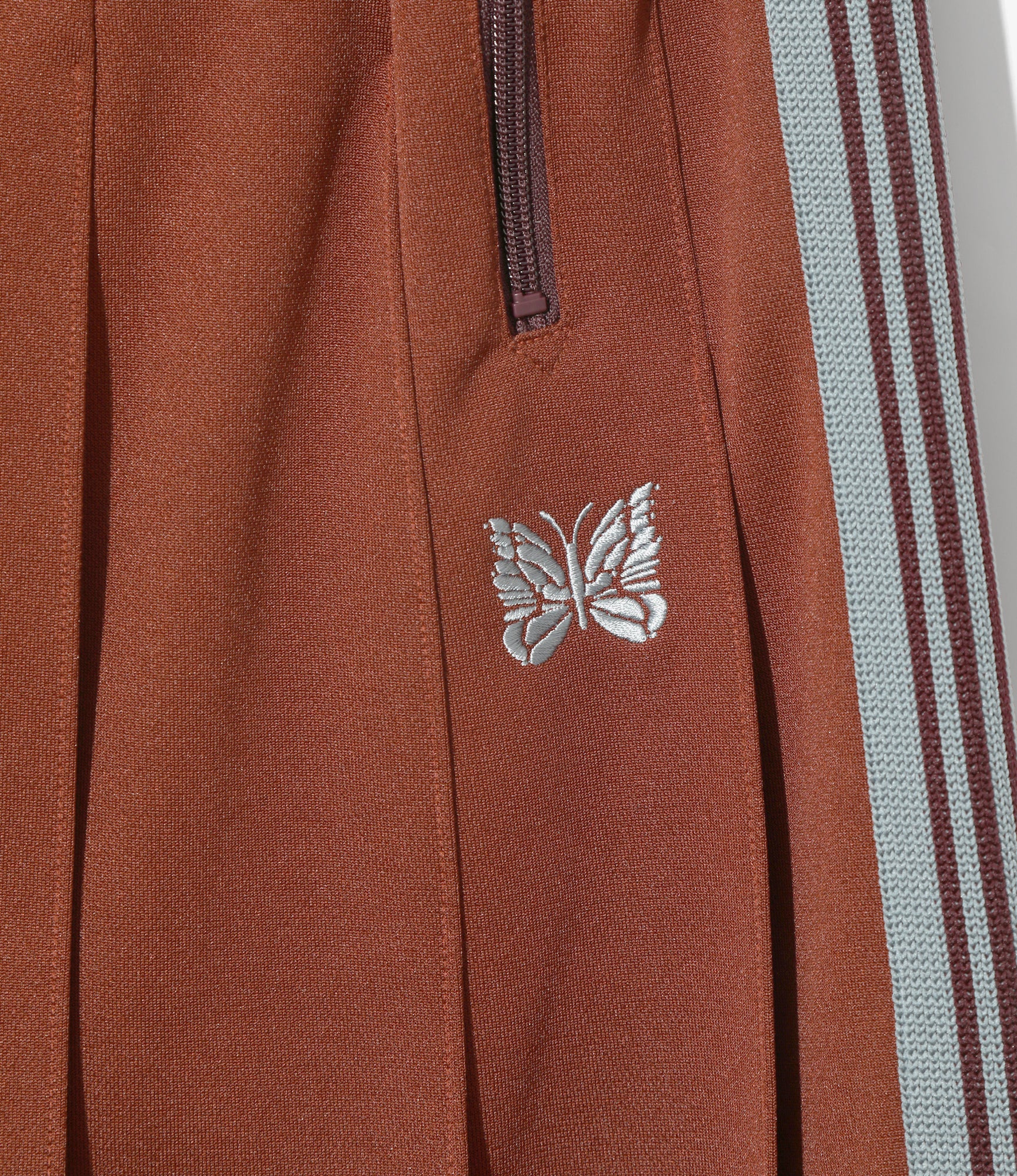Women's Pleated Track Skirt - Rust - Poly Smooth - Image 2