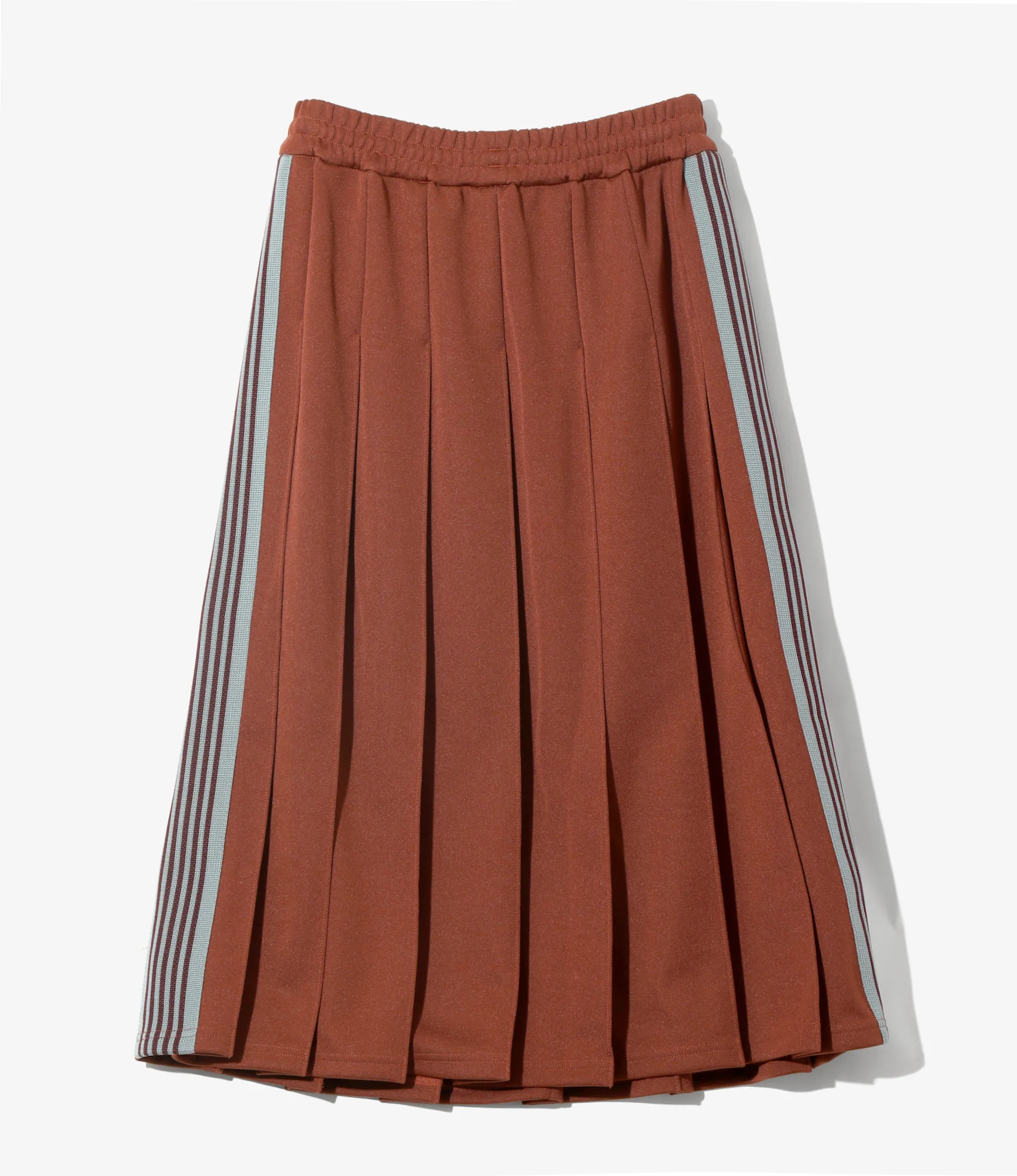 Women's Pleated Track Skirt - Rust - Poly Smooth - Image 5