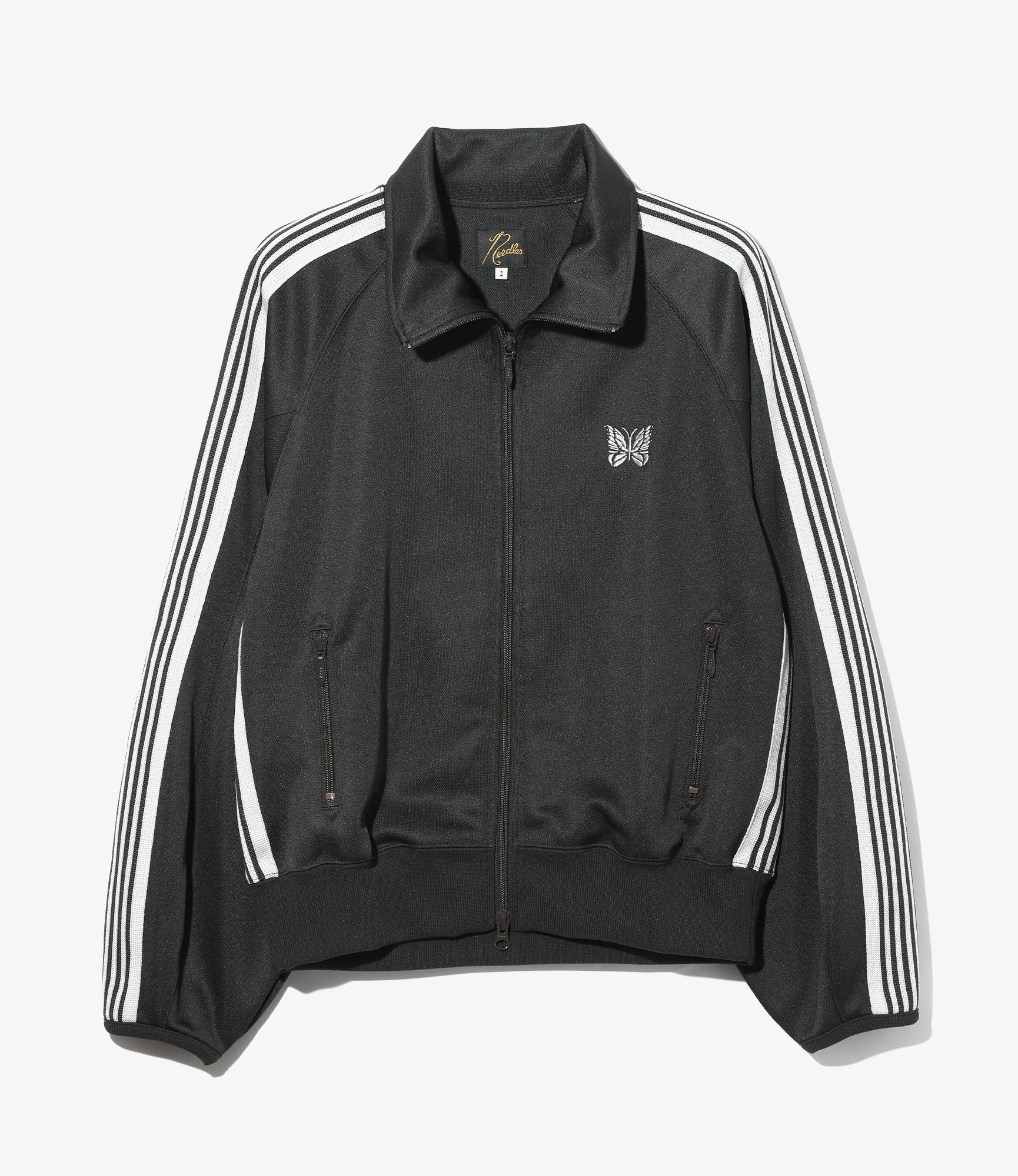 Nepenthes Special - Women's Puff Sleeve Track Jacket - Charcoal - Poly Smooth