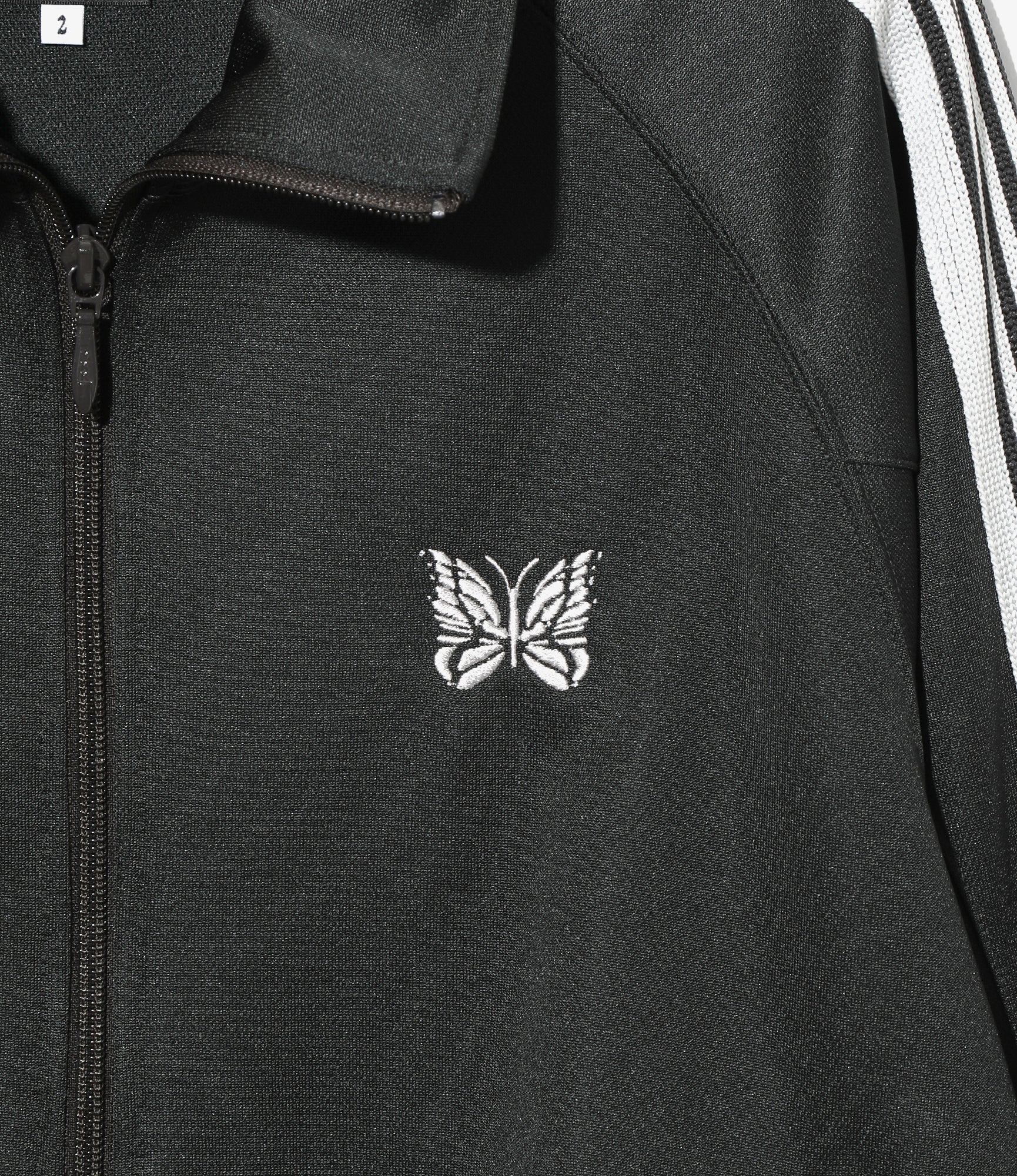 Nepenthes Special - Women's Puff Sleeve Track Jacket - Charcoal - Poly Smooth - Image 2