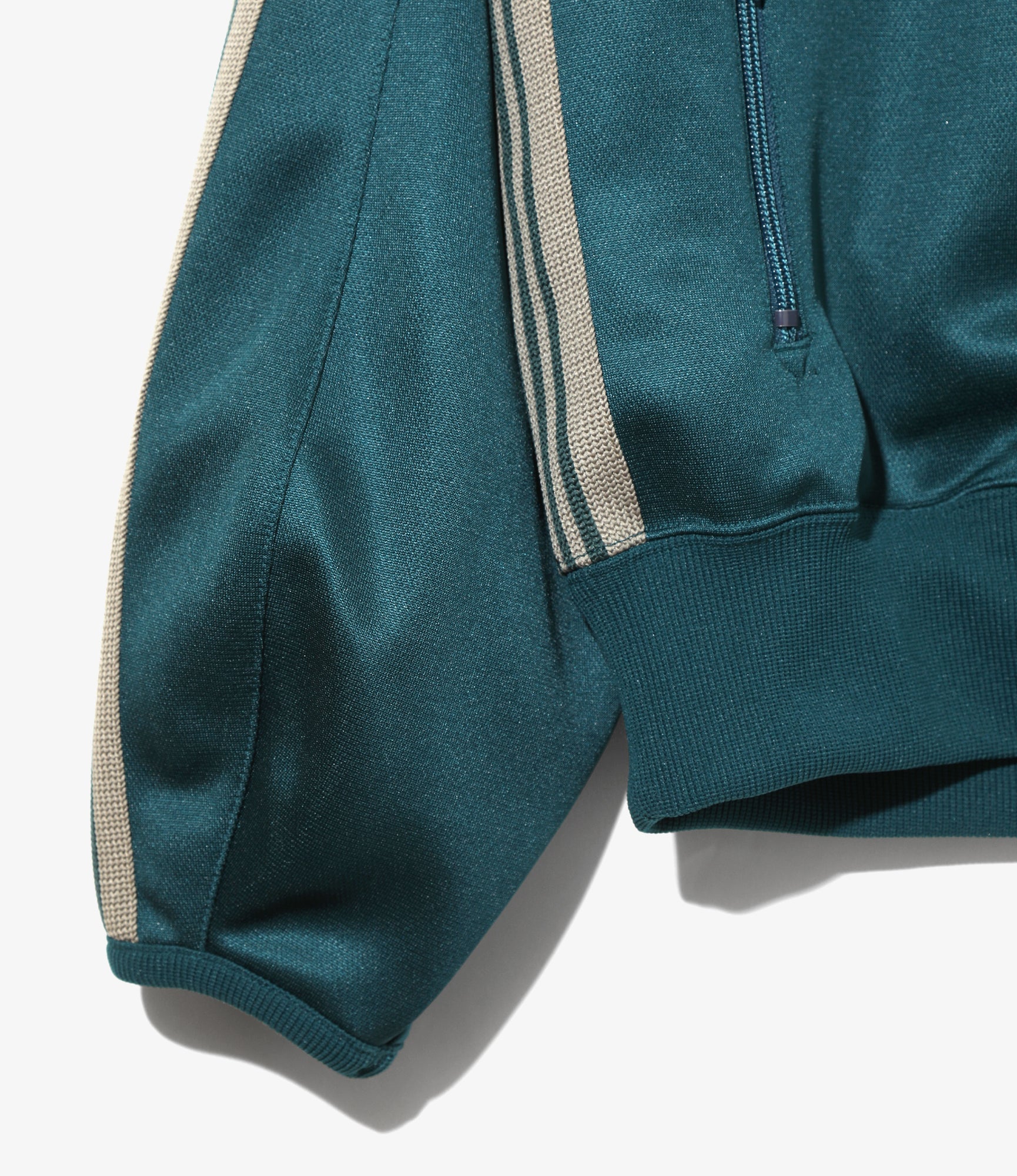 Nepenthes Special - Women's Puff Sleeve Track Jacket - Green - Poly Smooth - Image 4