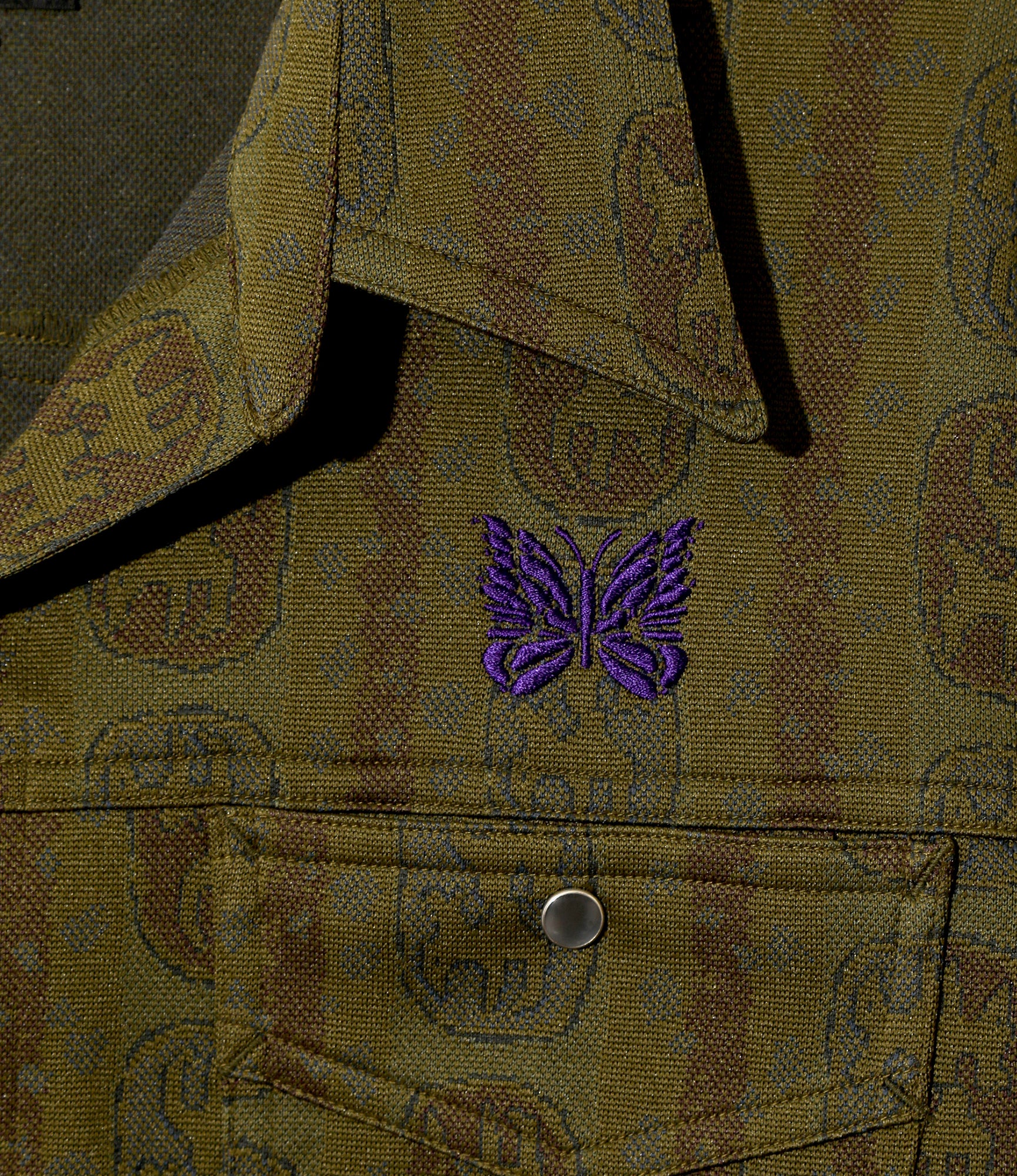 Women's Saddleman Shirt - Olive - Poly Jacquard - Image 2