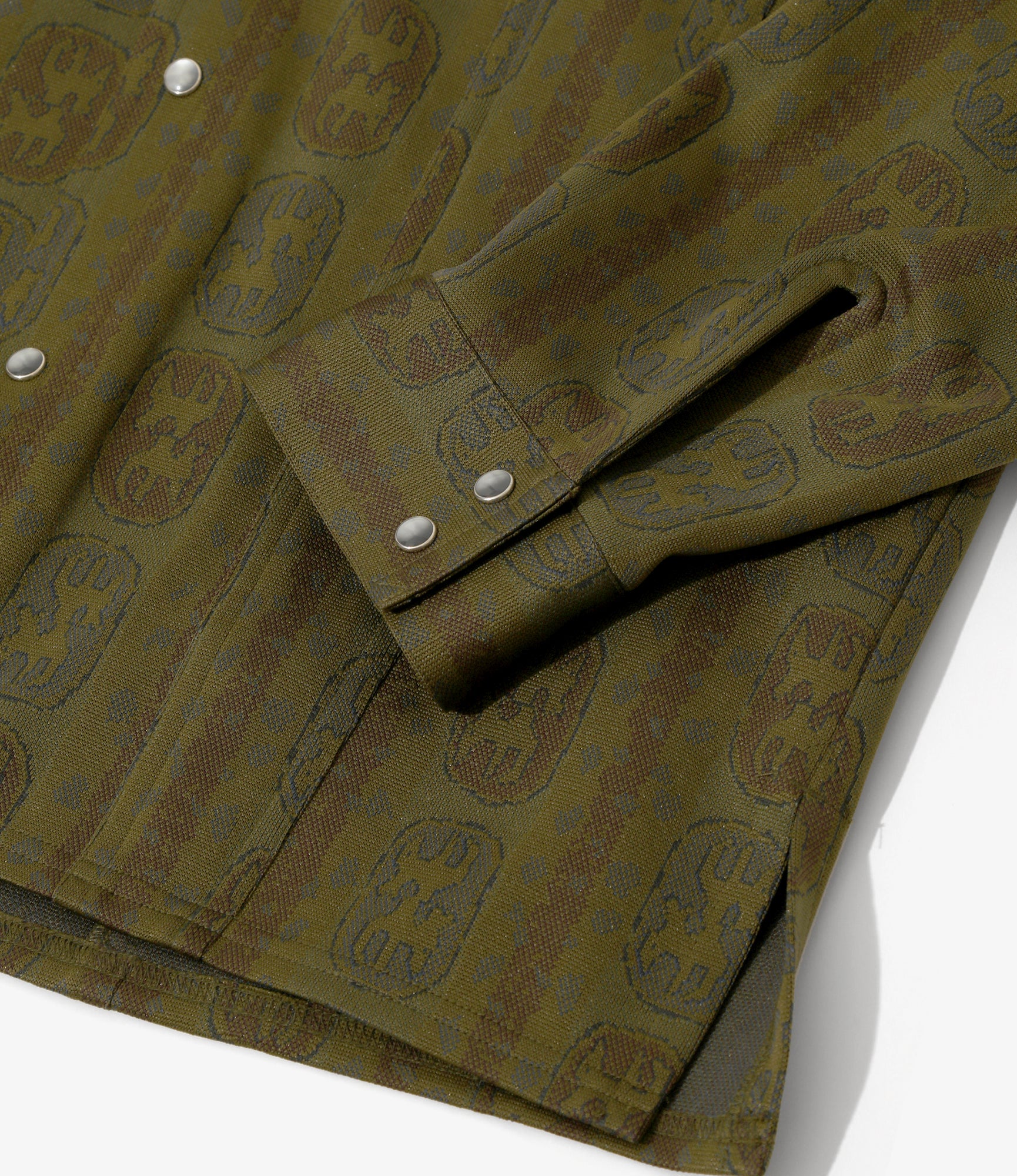 Women's Saddleman Shirt - Olive - Poly Jacquard - Image 4