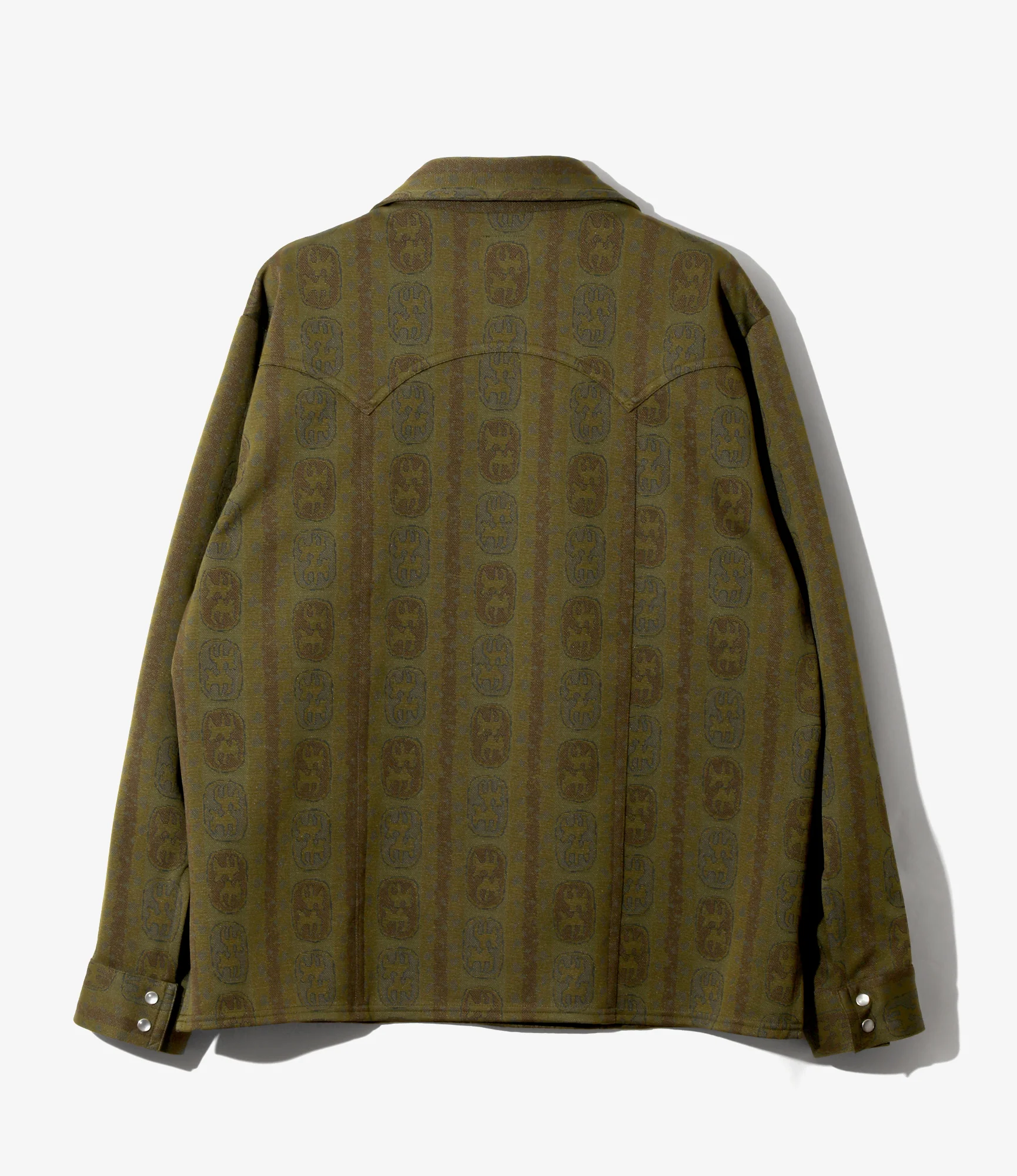 Women's Saddleman Shirt - Olive - Poly Jacquard - Image 5