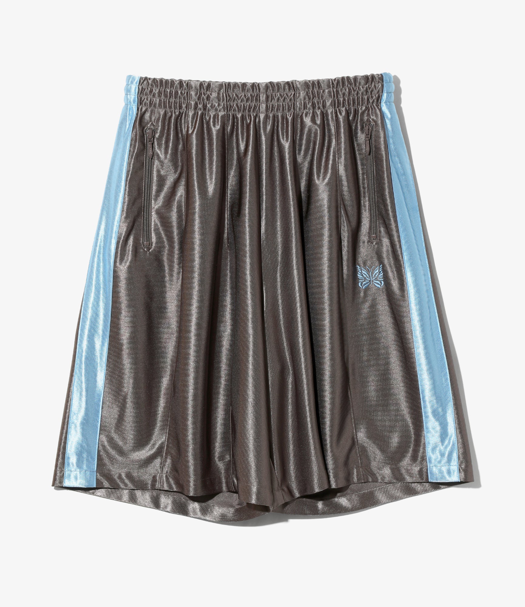 Women's Side Line Track Short - Greige - Tricot Sateen