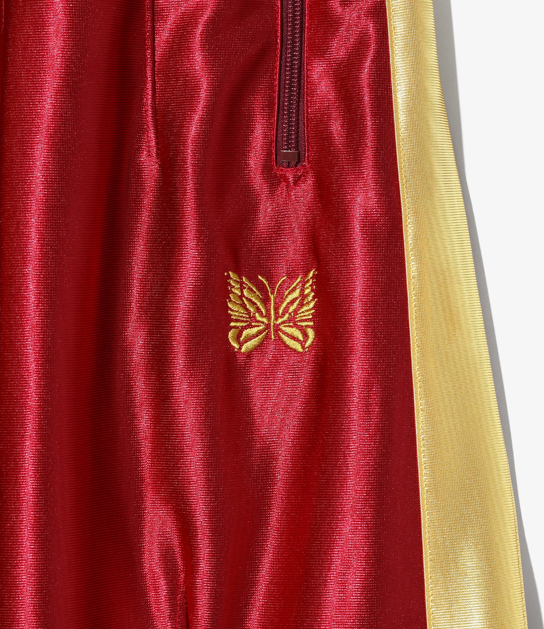 Women's Side Line Track Short - Red - Tricot Sateen - Image 3