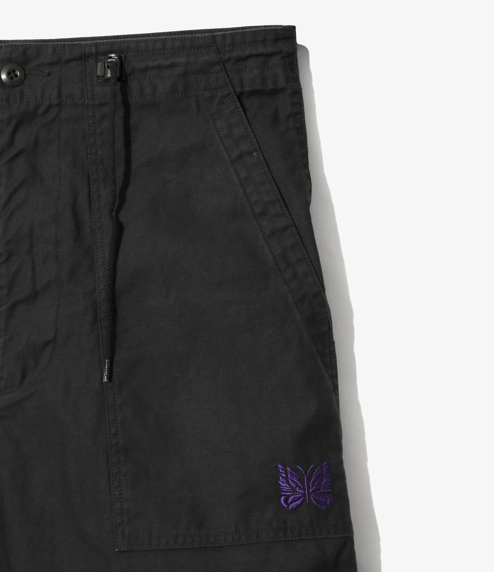 Women's String Fatigue Skirt - Black - Reversed Sateen - Image 3