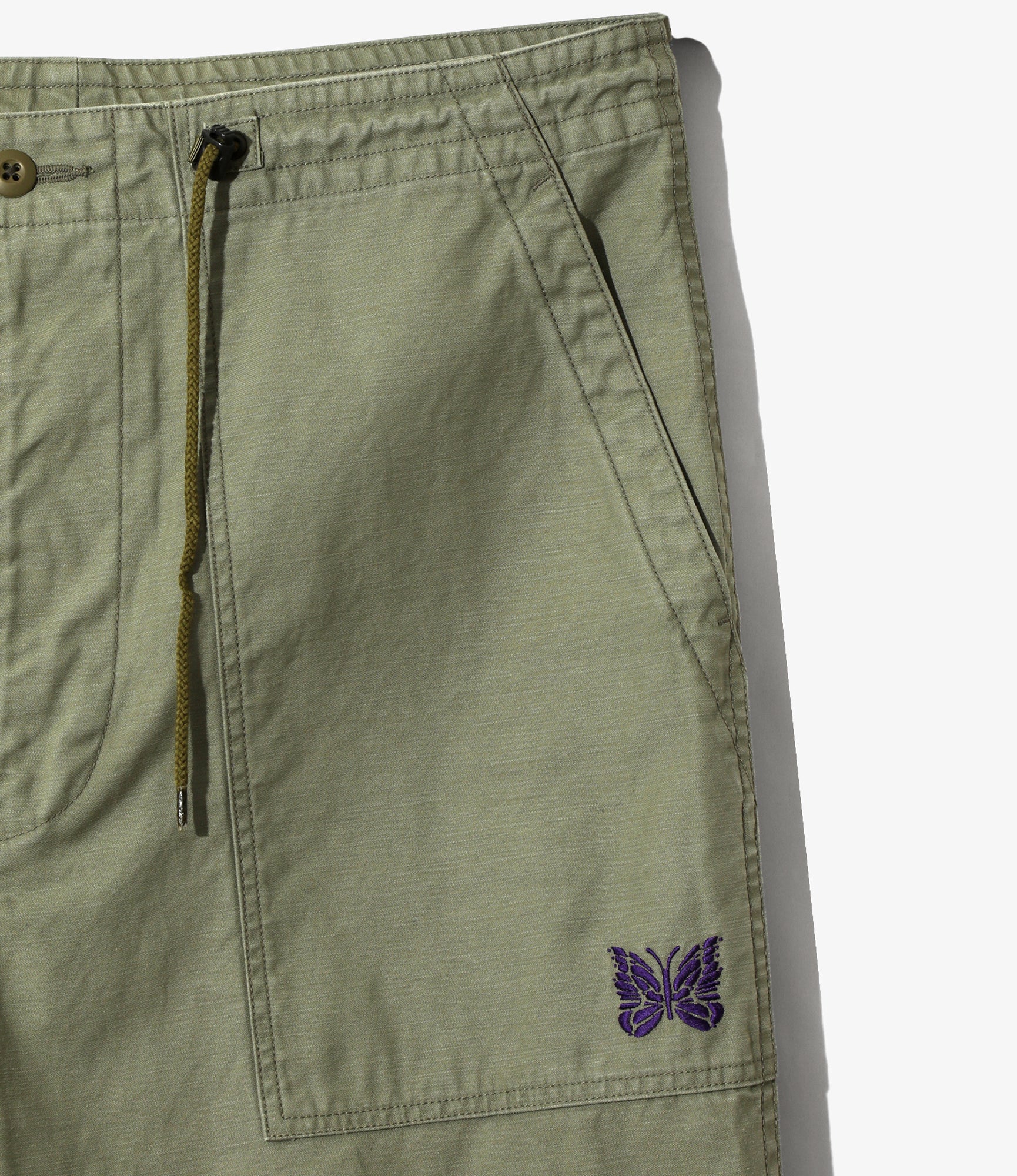 Women's String Fatigue Skirt - Olive - Reversed Sateen - Image 3
