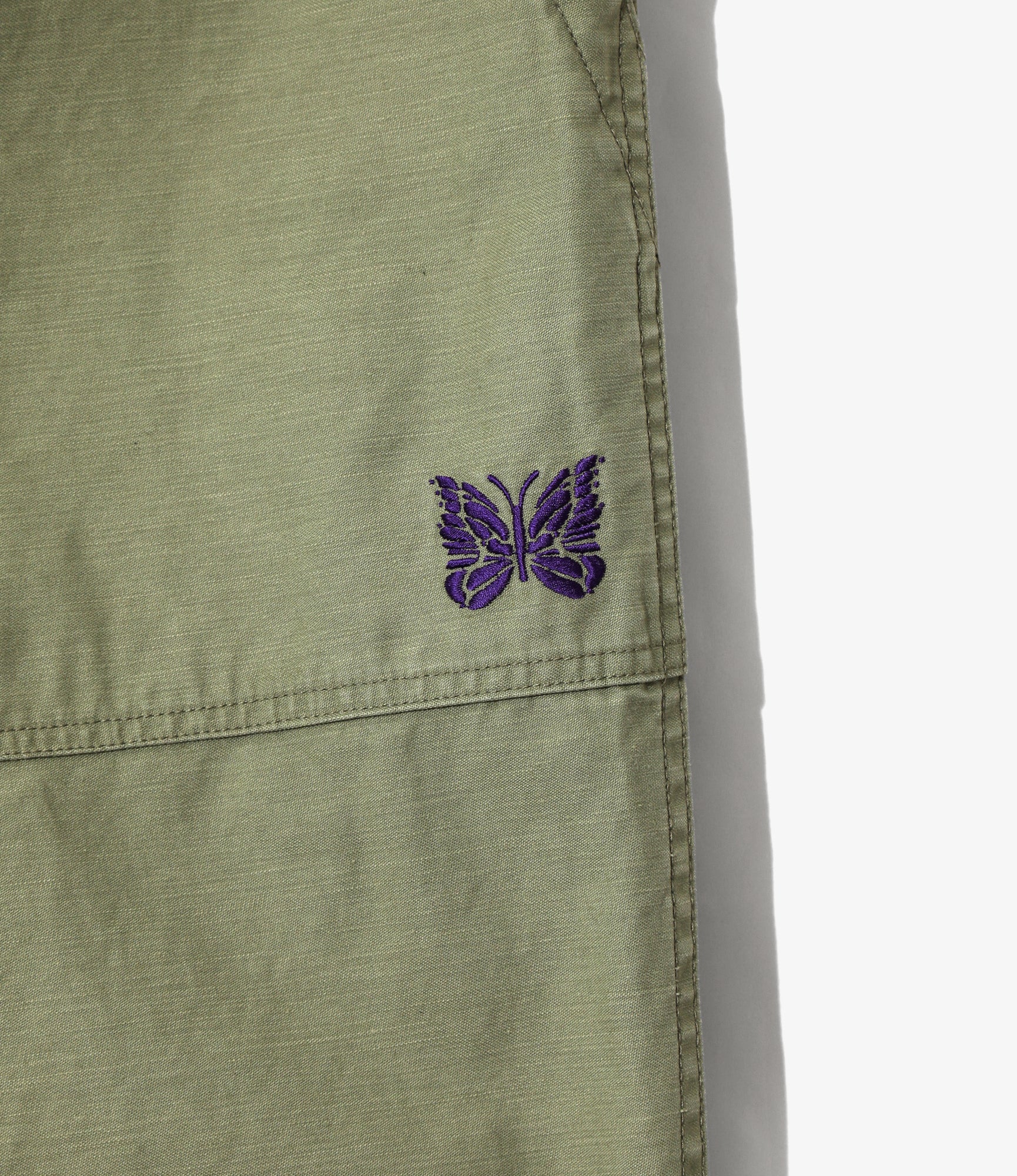 Women's String Fatigue Skirt - Olive - Reversed Sateen - Image 4