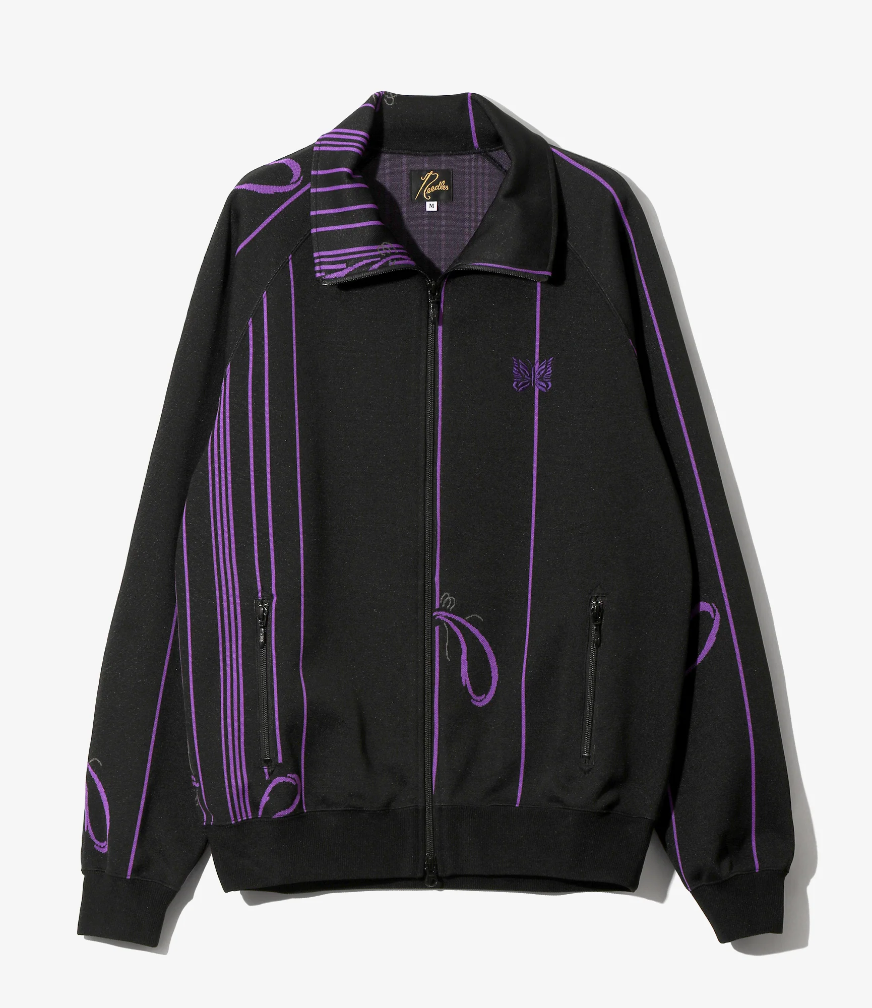 Women's Track Jacket - Black - Poly Jacquard