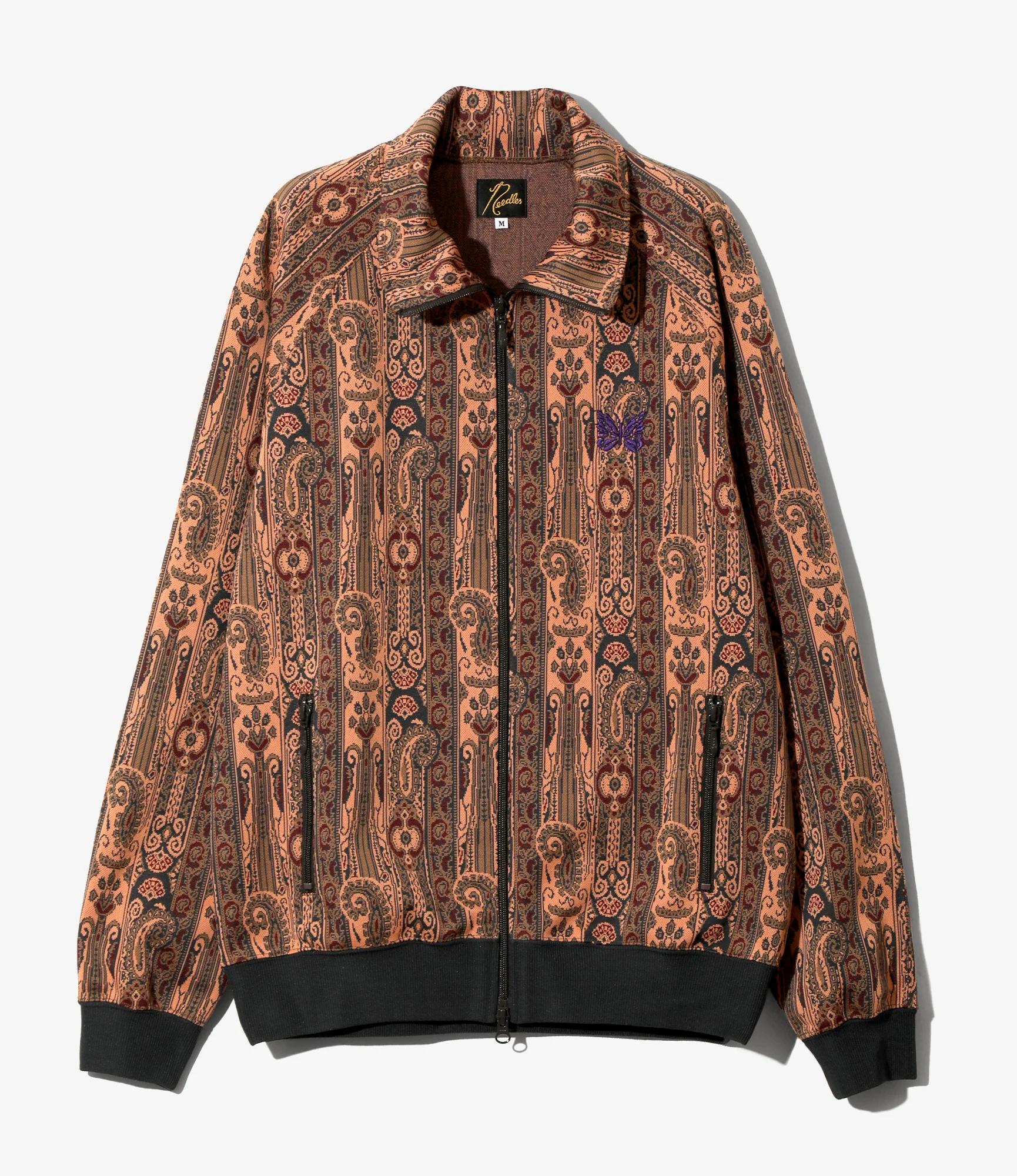Women's Track Jacket - Orange - Poly Jacquard