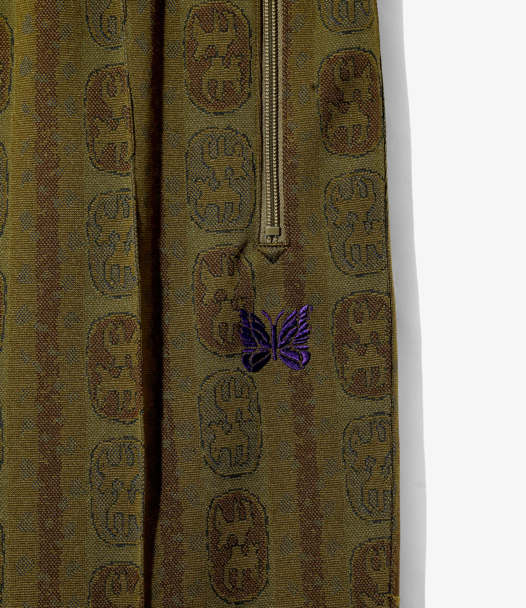 Women's Track Pant - Olive - Poly Jacquard - Image 2