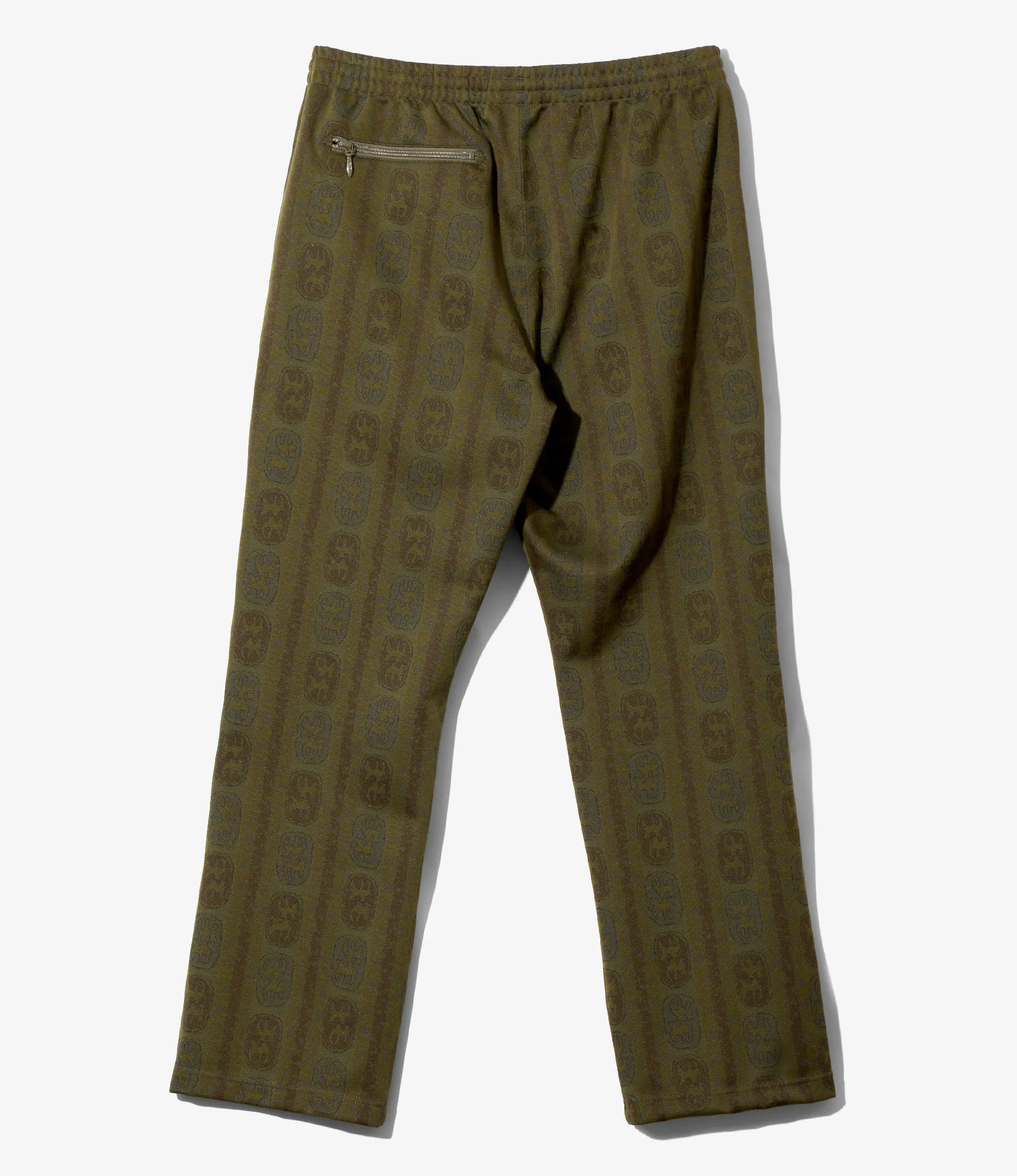 Women's Track Pant - Olive - Poly Jacquard - Image 4