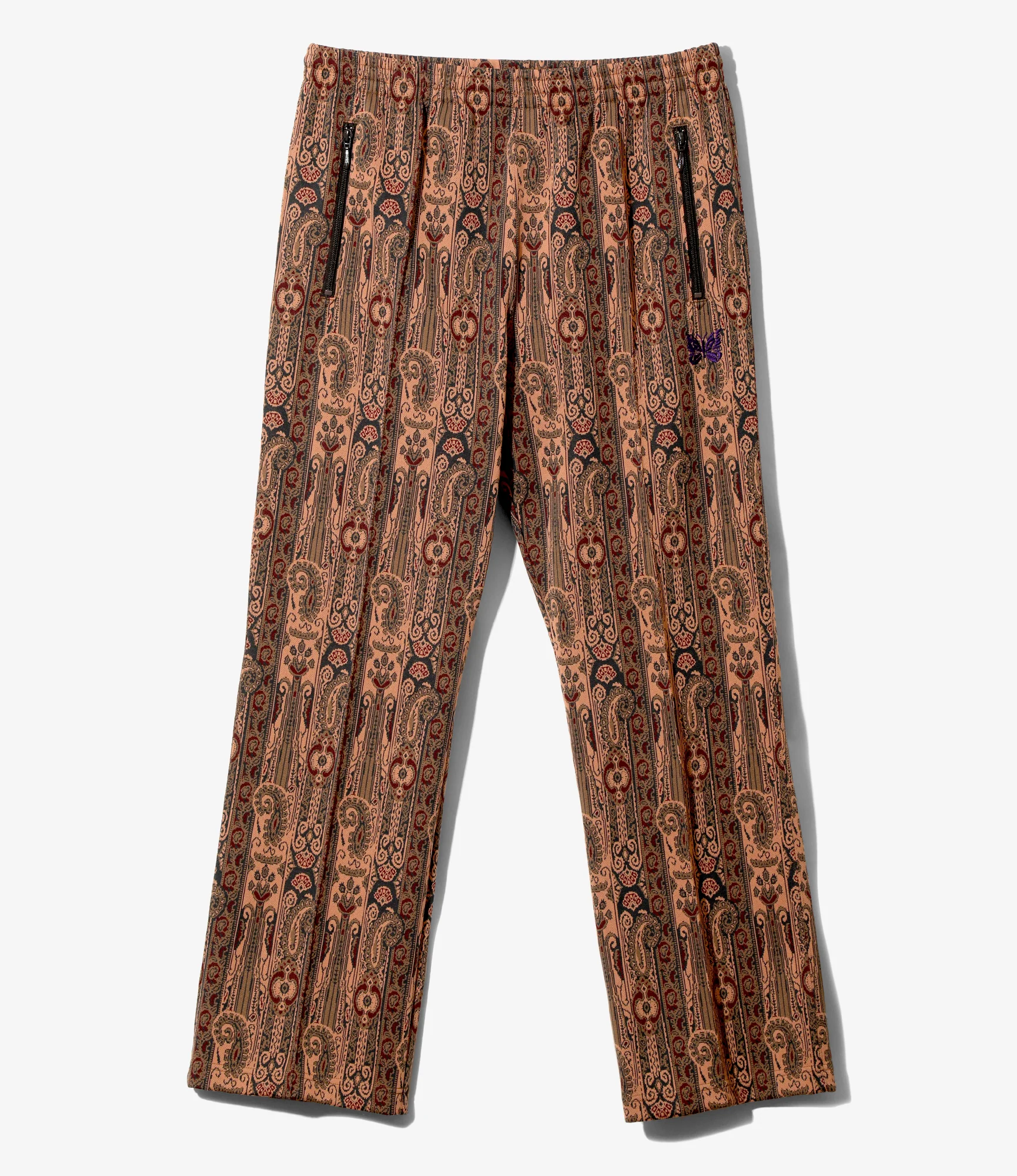 Women's Track Pant - Orange - Poly Jacquard