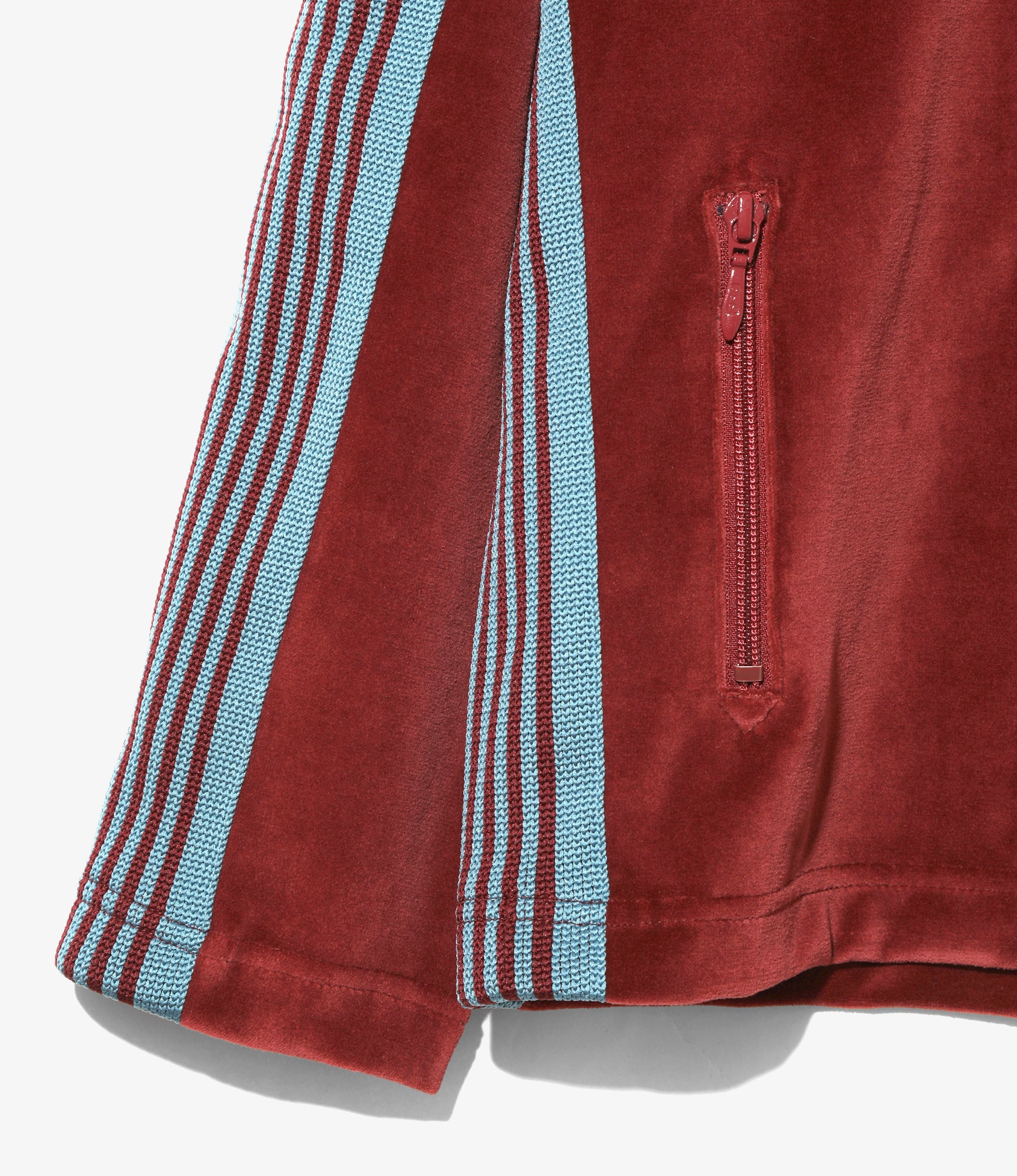 Nepenthes Special - Women's Zipped Track Cardigan - Burgundy - C/PE Velour - Image 4
