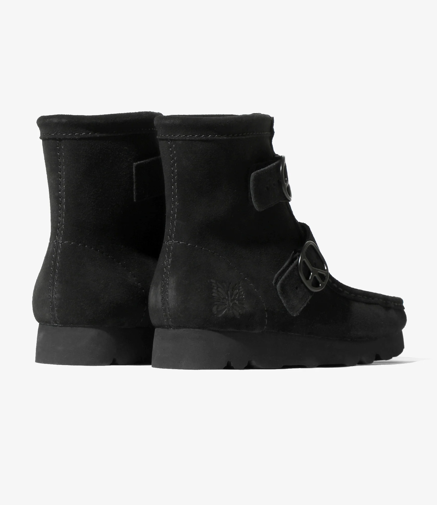 Needles x Clarks - Wallabee Strap Hi - Black - Image 5