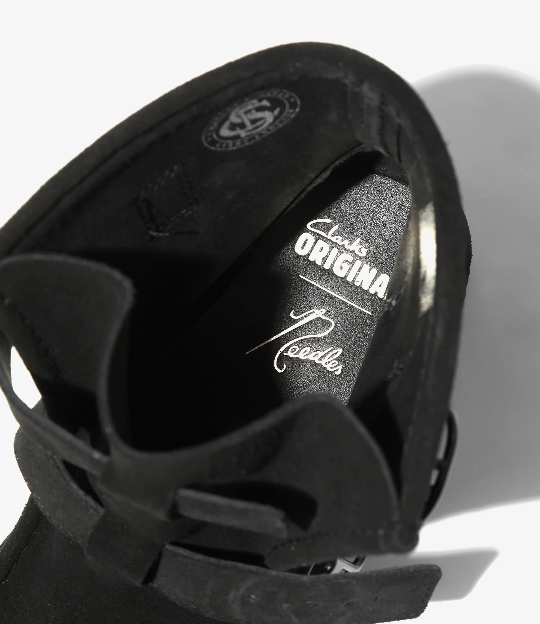 Needles x Clarks - Wallabee Strap Hi - Black - Image 8