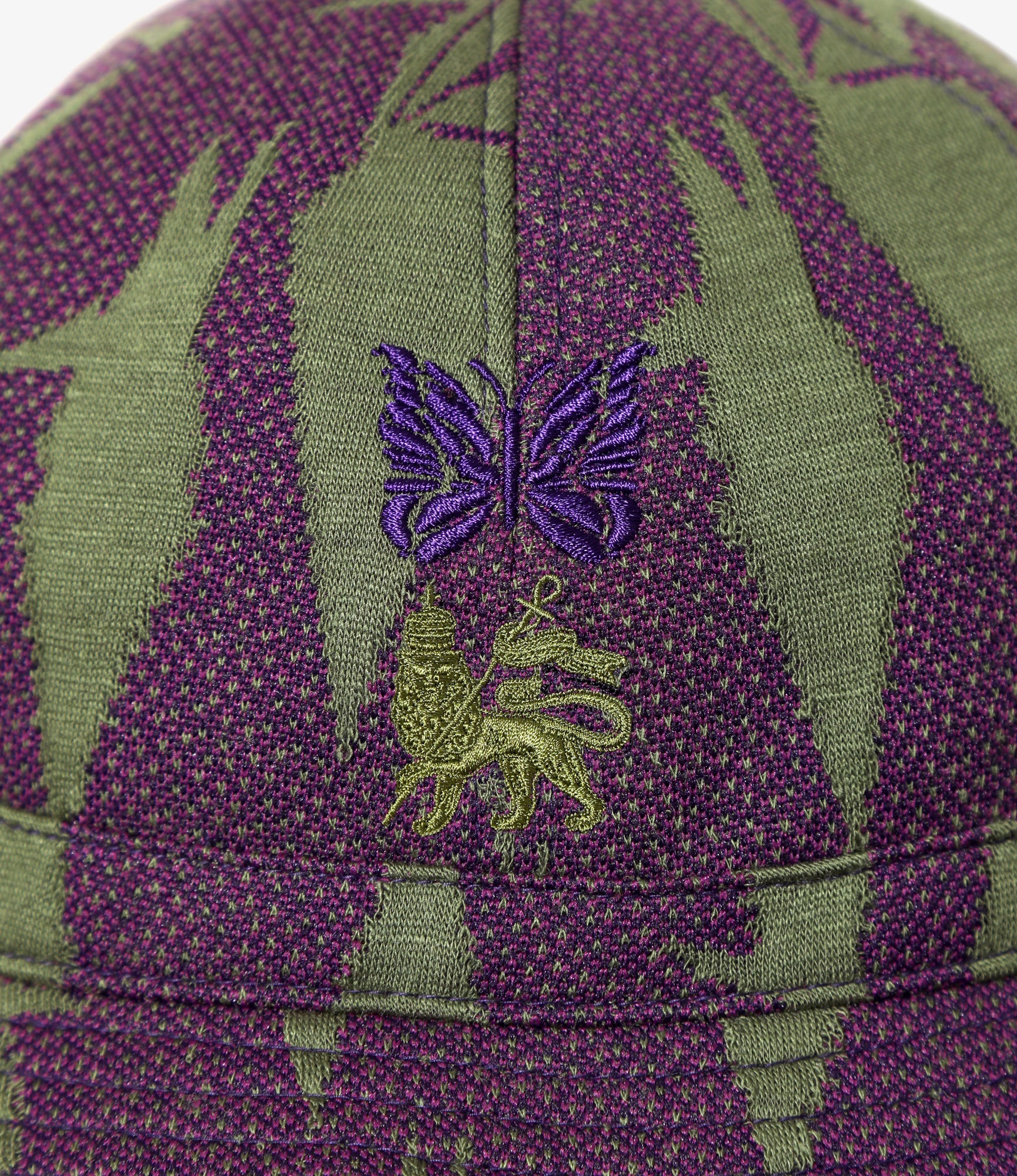 Needles x Sasquatchfabrix - Bucket Hat - Eggplant x Olive - Origami crane - Image 4