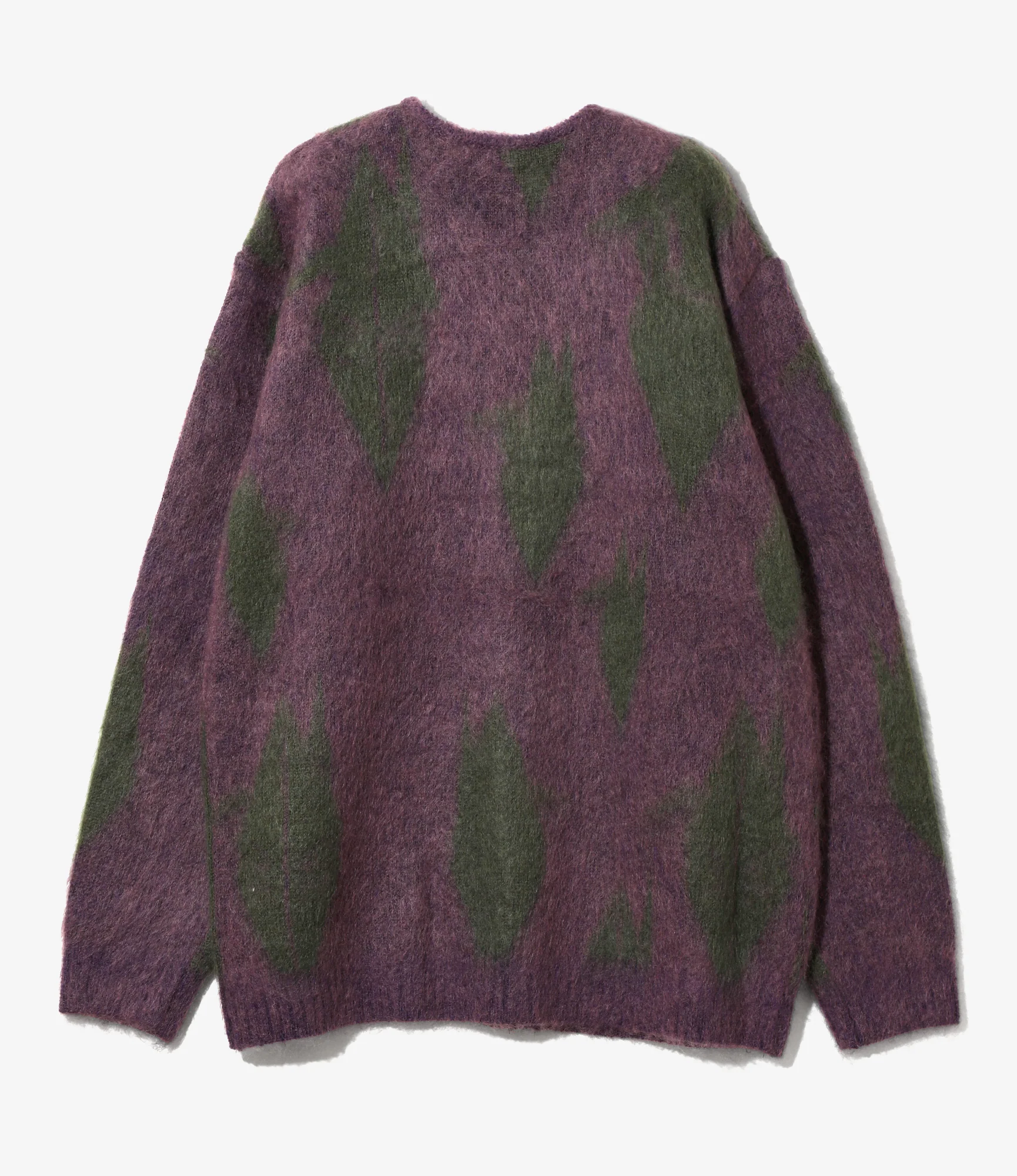 Needles x Sasquatchfabrix - Mohair Knit - Eggplant x Olive - Origami crane - Image 5