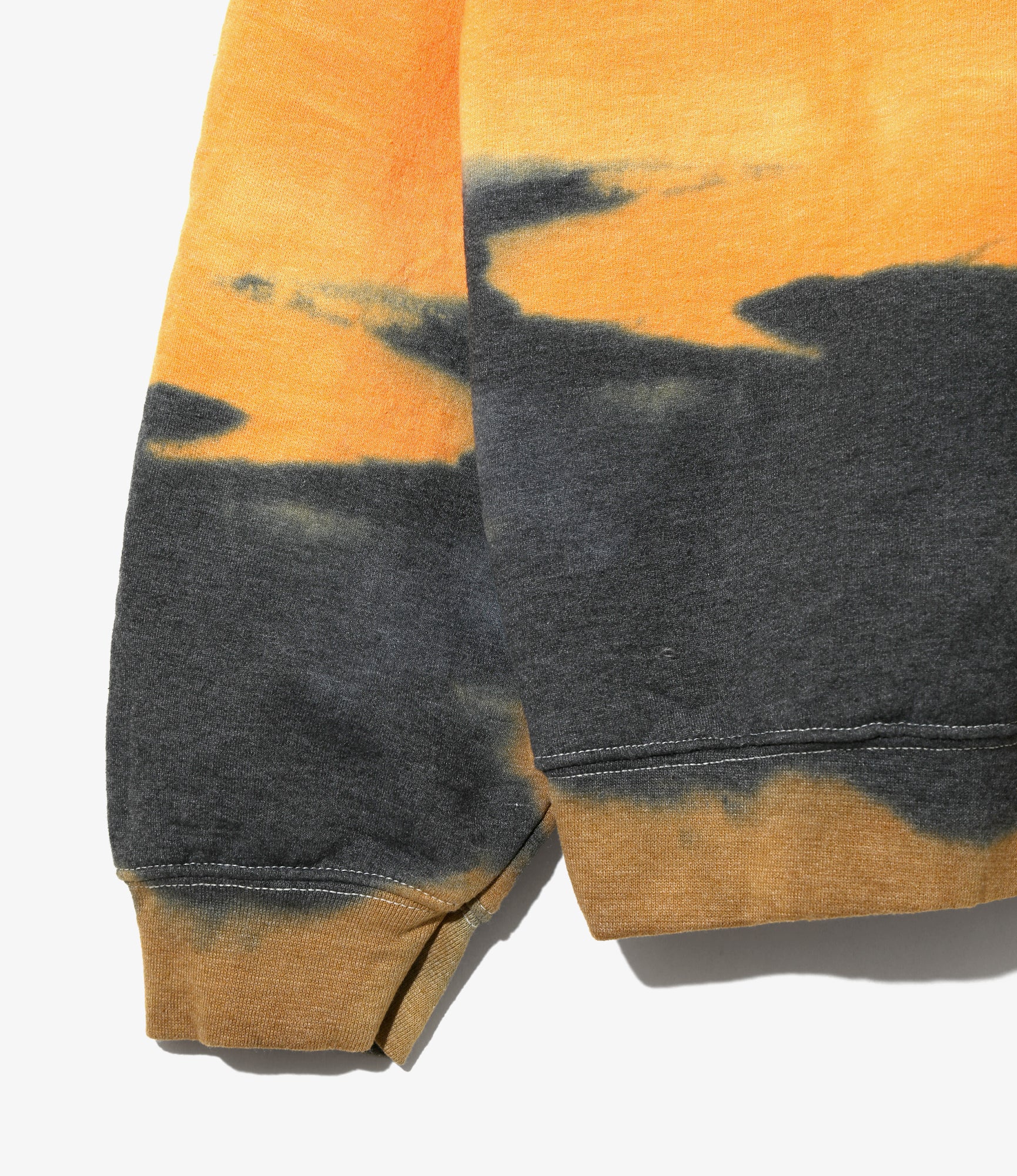 Needles x Sasquatchfabrix - Slowgun Sweat Shirt - Orange x Brown - Peace to World / Tie Dye B - Image 5
