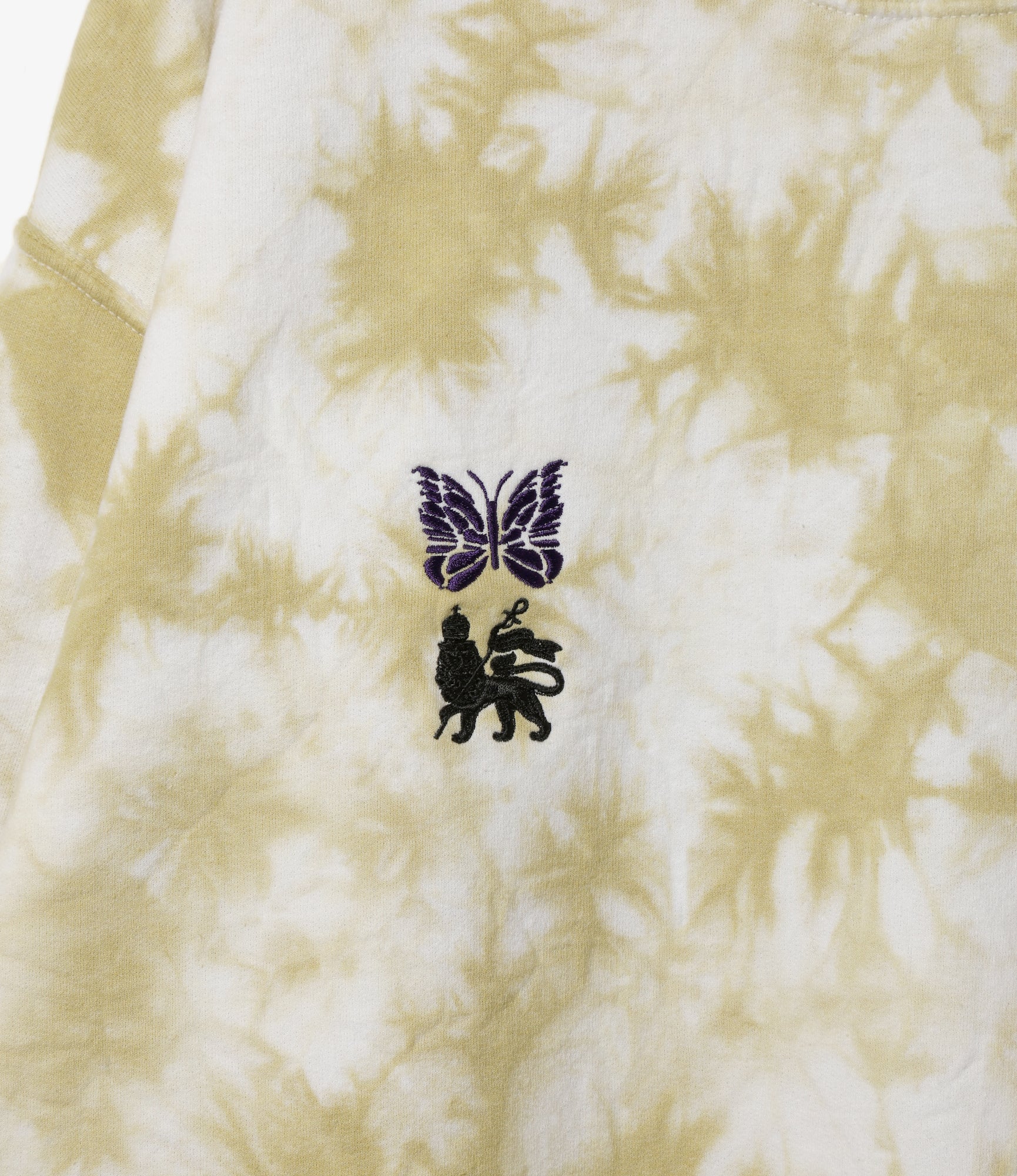Needles x Sasquatchfabrix - Slowgun Sweat Shirt - White x Beige- Peace to World / Tie Dye A - Image 2