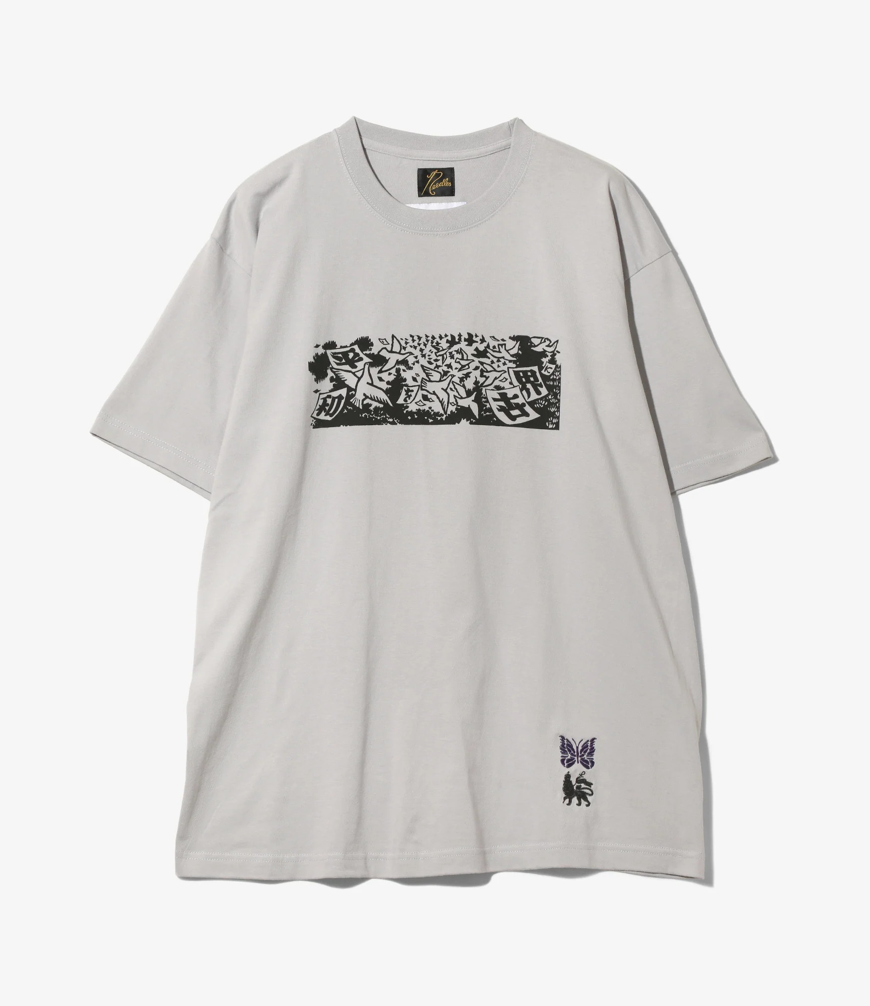 Needles x Sasquatchfabrix - Slowgun Tee - Lt Purple - Peace to World