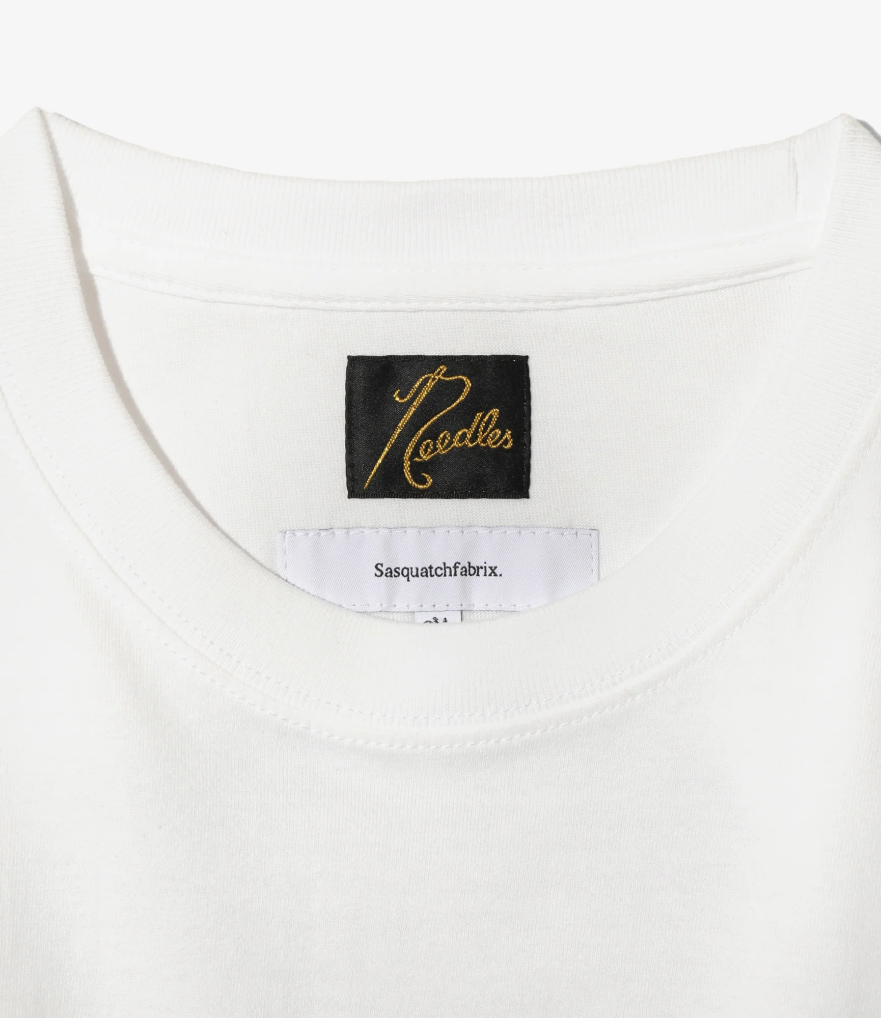 Needles x Sasquatchfabrix - Slowgun Tee - White - Peace to World - Image 2